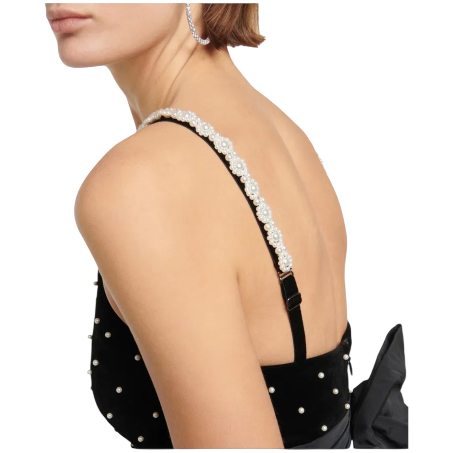 Rebecca Vallance Black Hope Embellished Velvet Minidress - 12