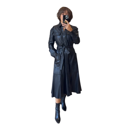 Riani Leather Shirt Dress - 10