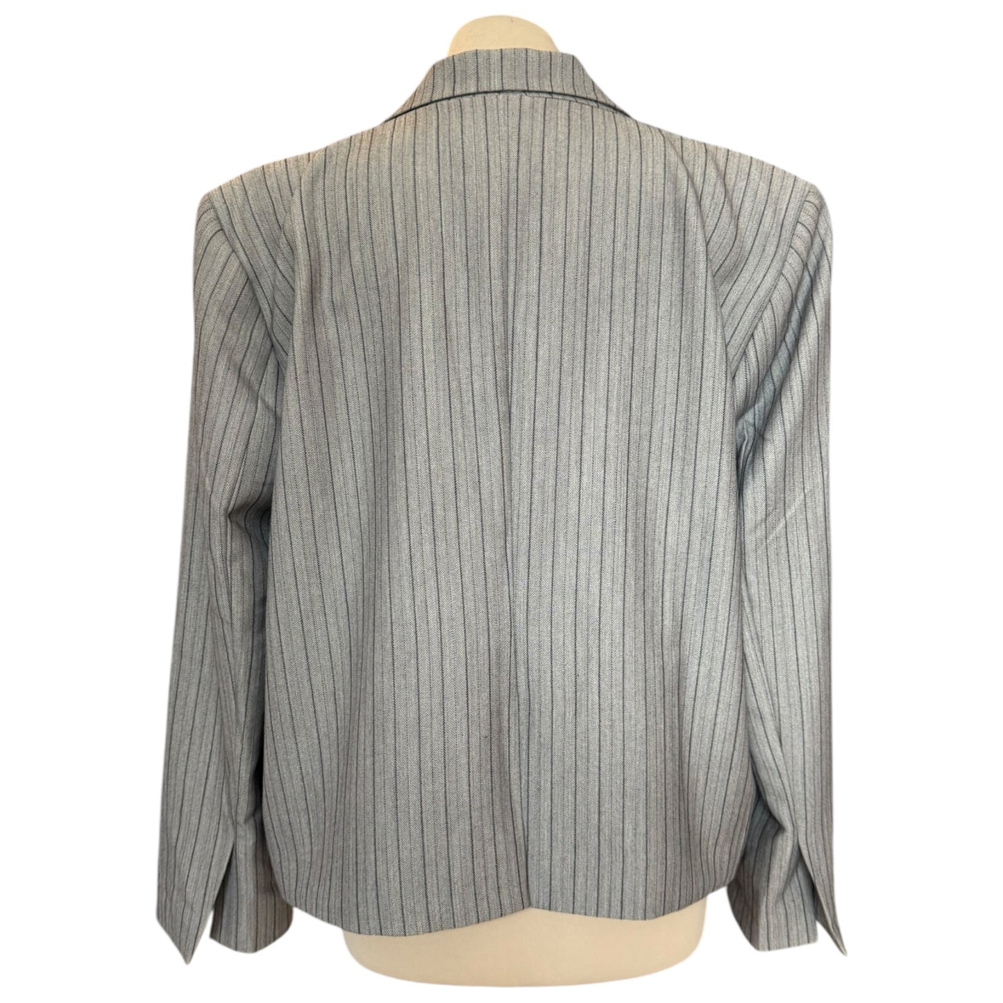 Karen By Simonsen Grey Pinstripe Jacket - 12