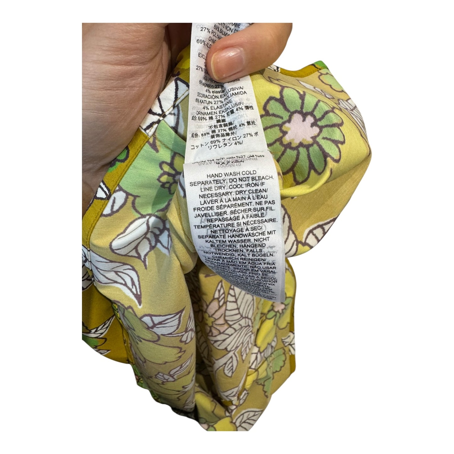 Tory Burch Mustard Floral Tie Dress - 10