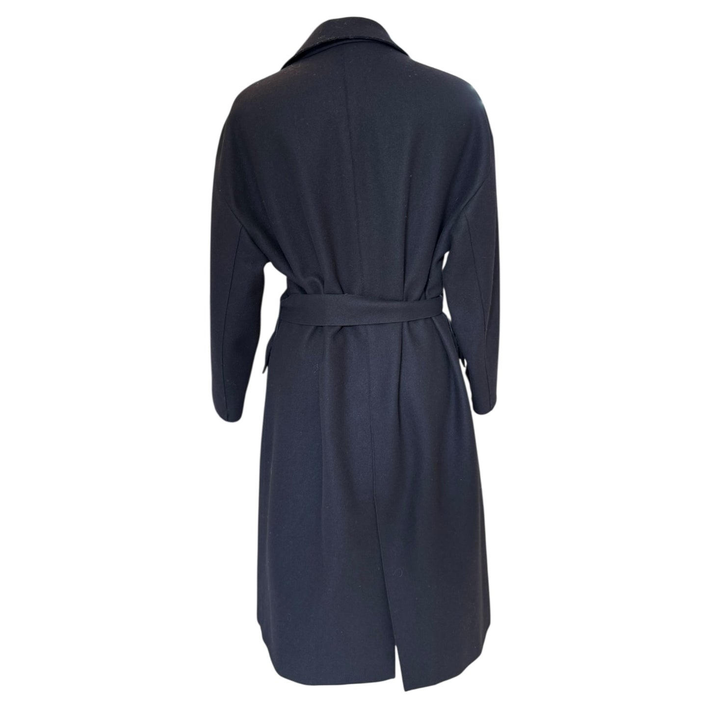 Jil Sander Navy Wool Blend Coat - 10