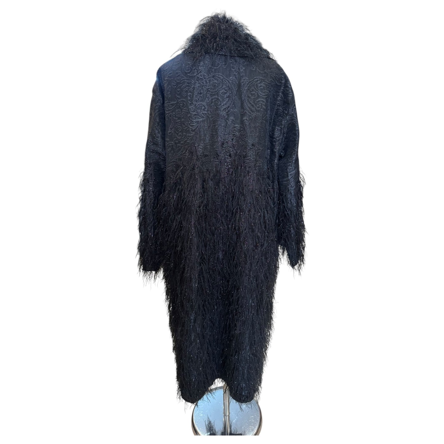 Kevan Jon Black Rococo Feather Bassett Coat - 10