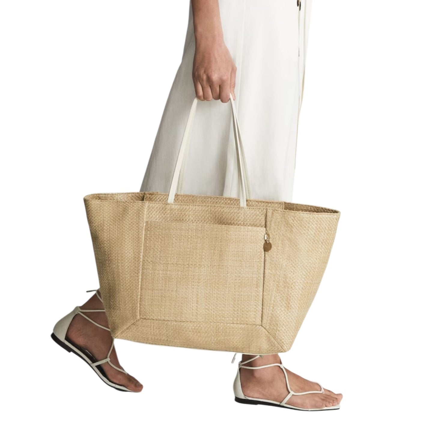 Reiss Bailey Raffia Tote Bag