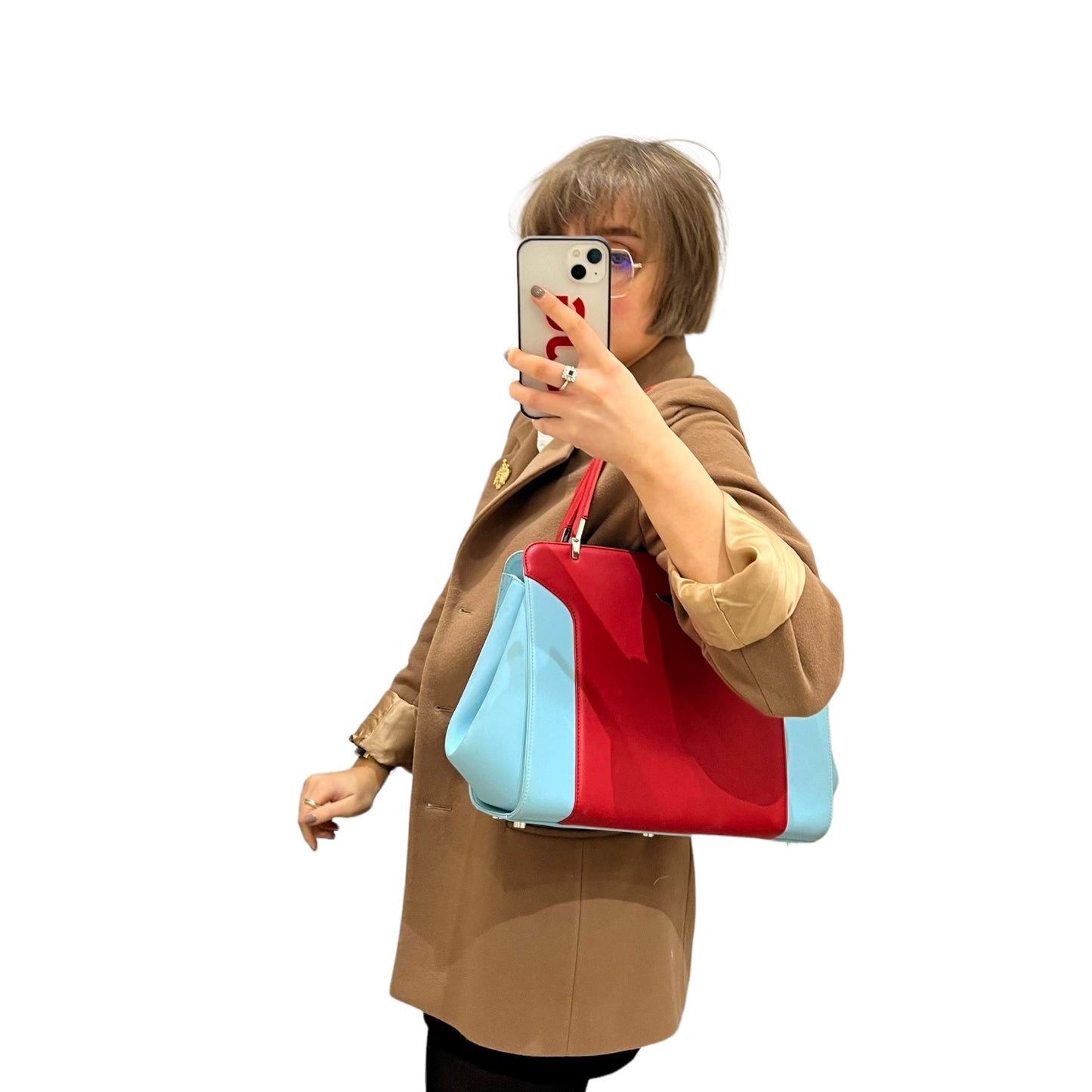 Bentley Turquoise and Red Bag