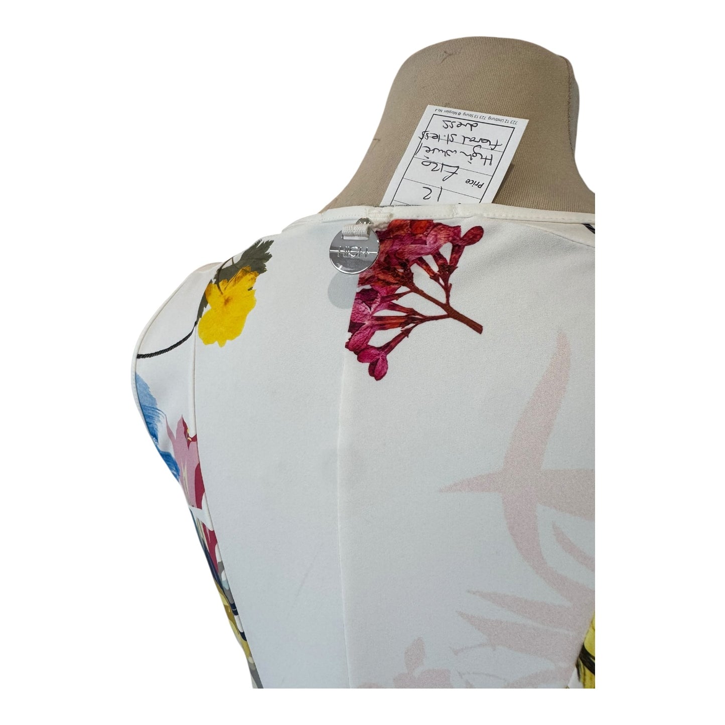 High At Length Floral Sleeveless Midi Dress - 12