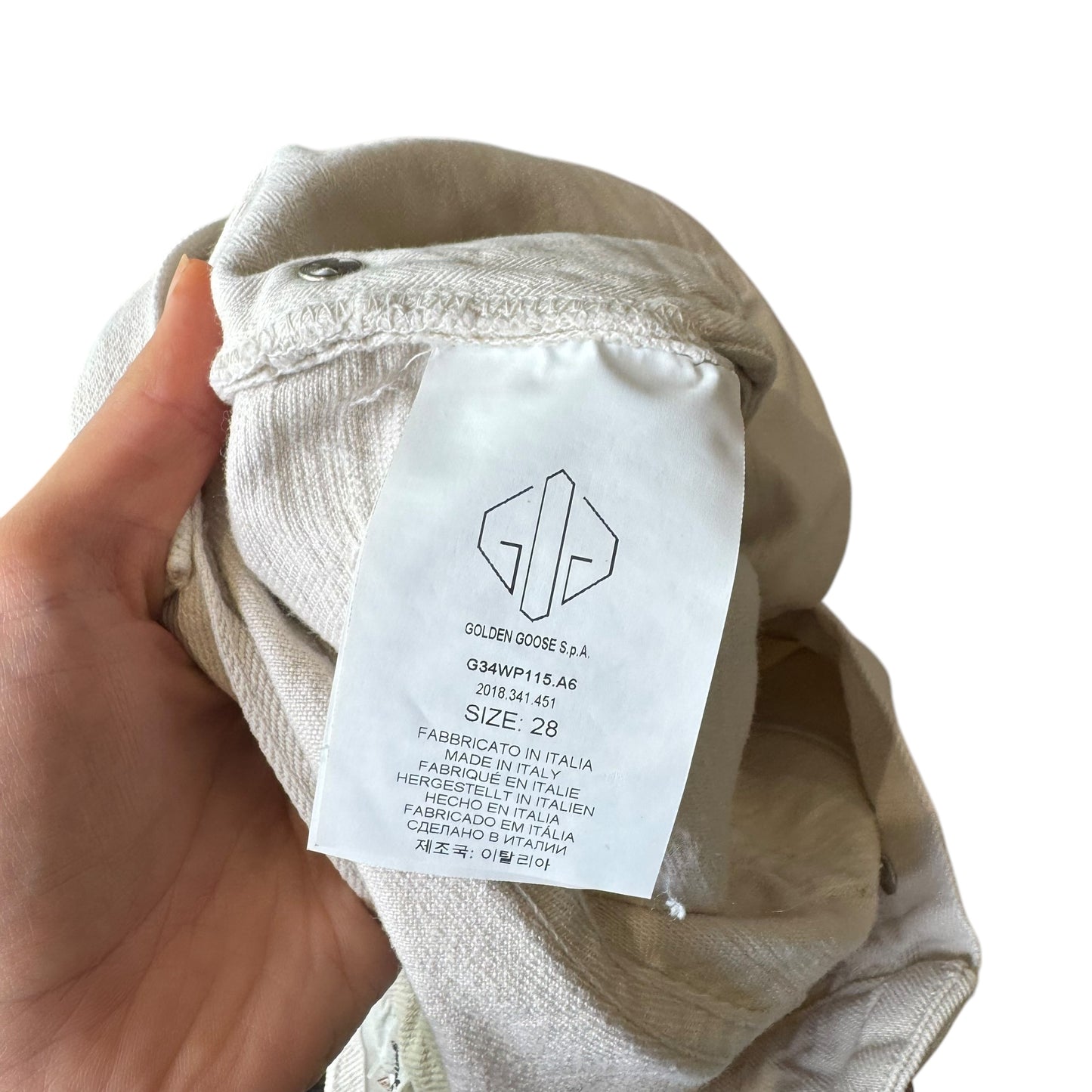 Golden Goose Cream 'Judy' Jeans - 8/10