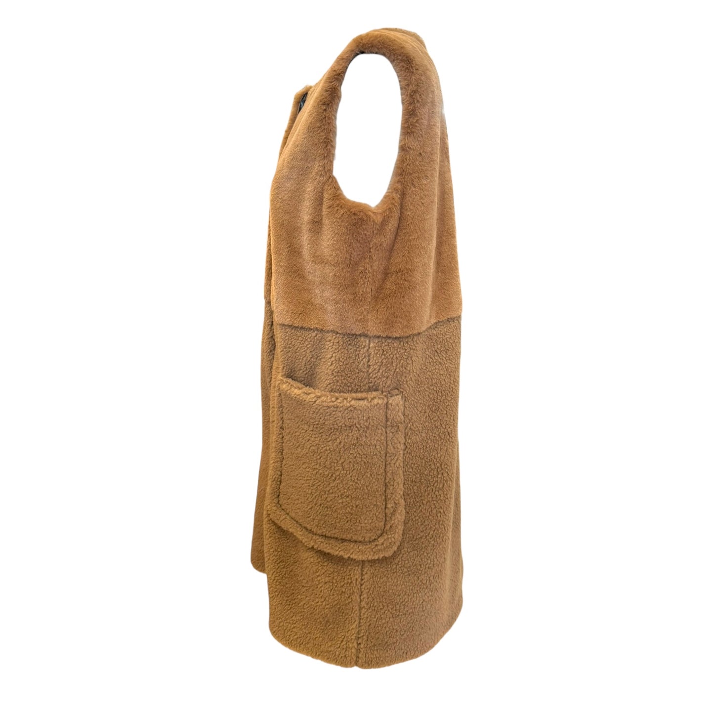 Marella Camel Faux Fur Gilet - 12