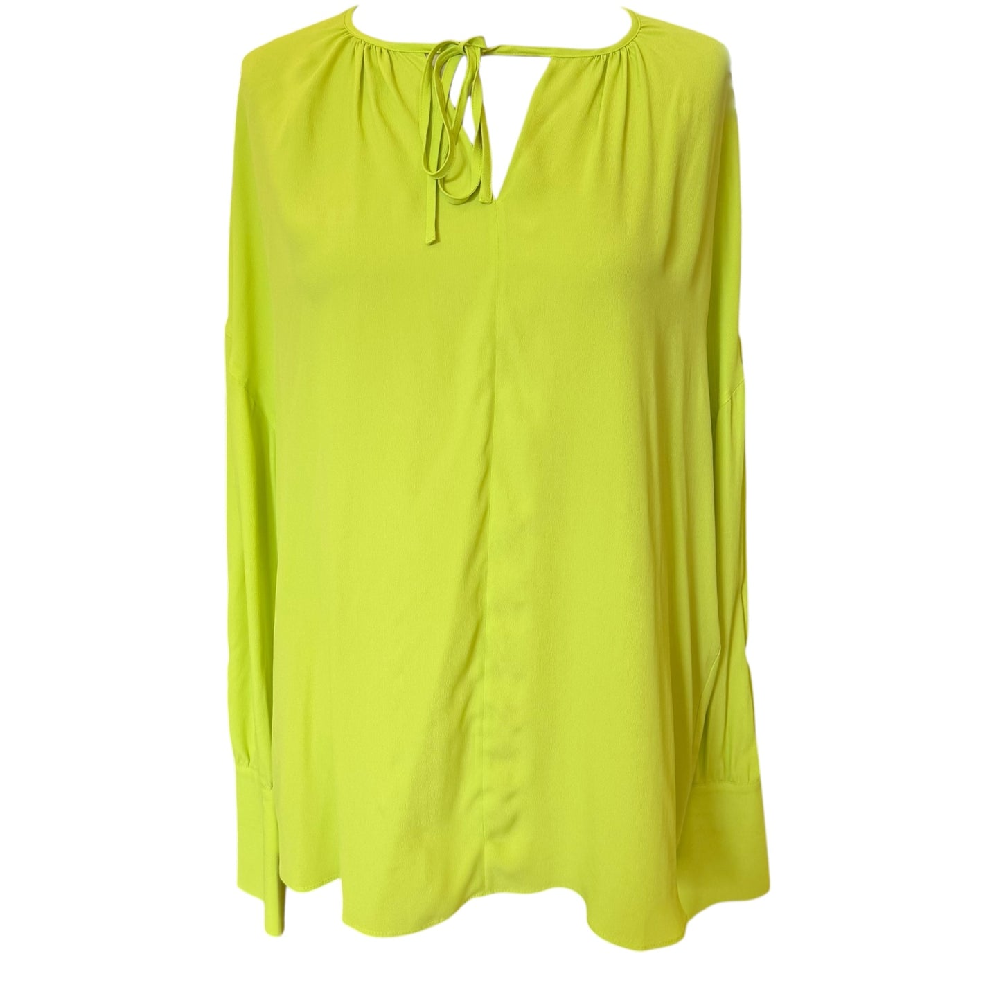 Luisa Cerano Green Silk Blend Top - 14 - NEW
