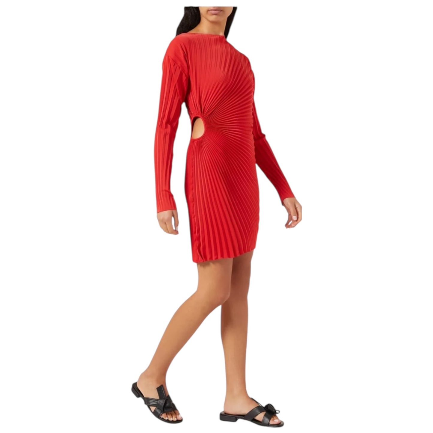 Kenzo Red Sun-ray Pleated Mini Dress - 10