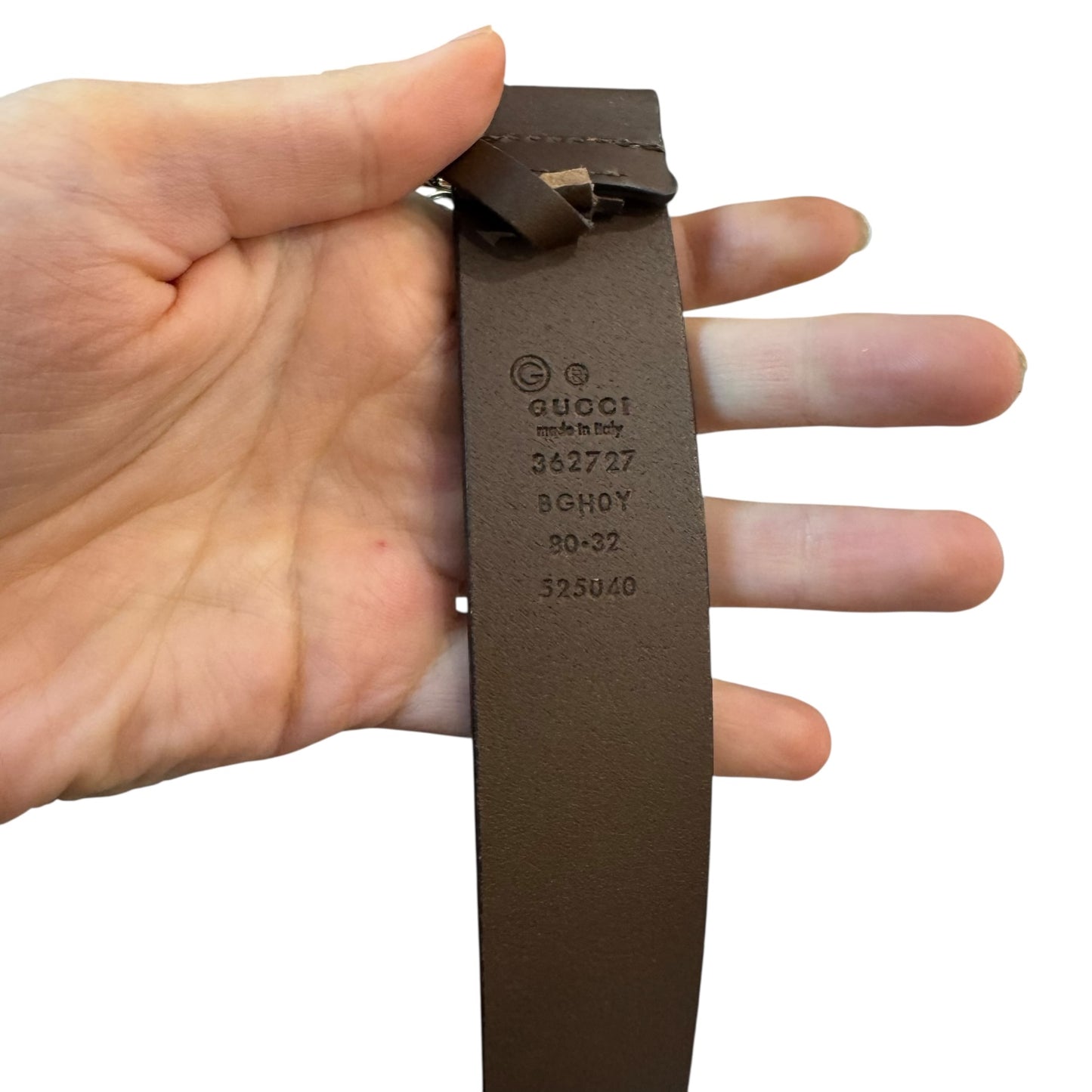 Gucci Brown Belt with Gold Buckle