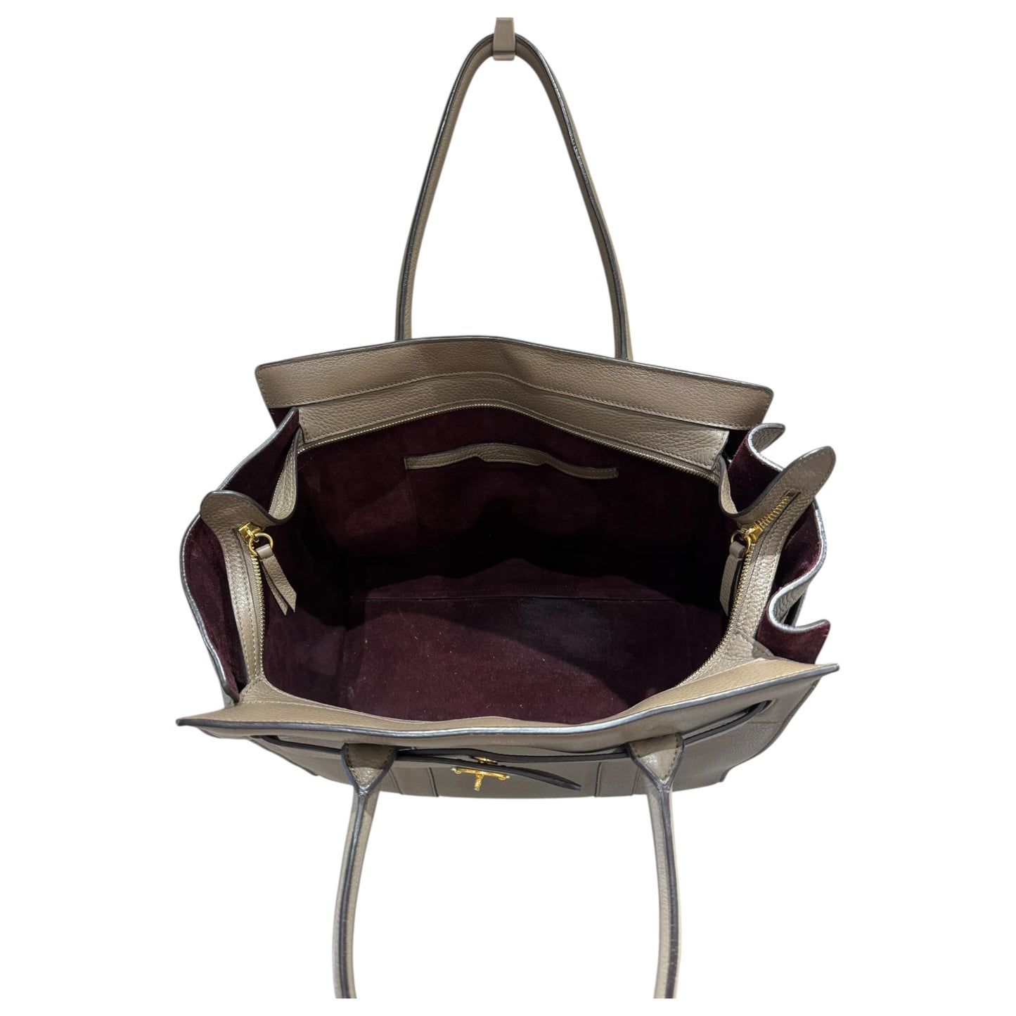 Mulberry Taupe Zipped Bayswater Bag