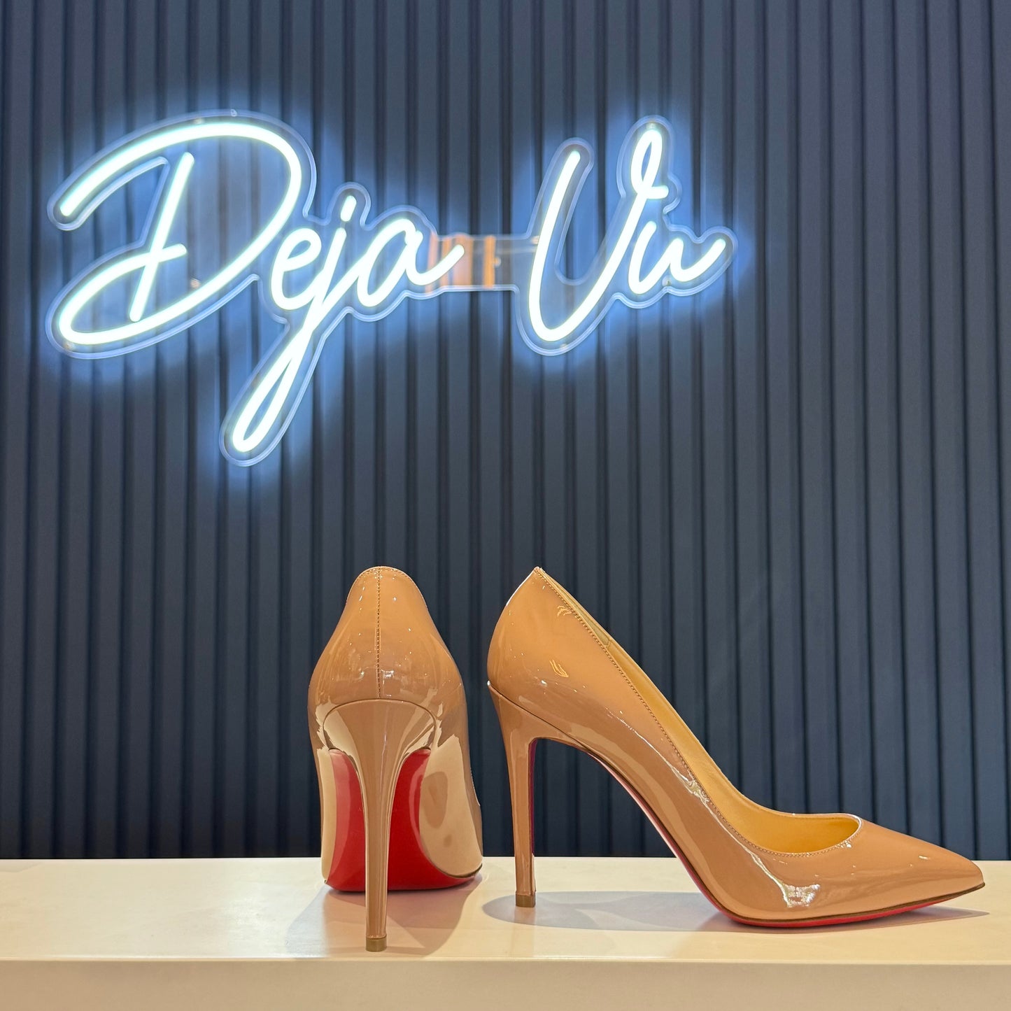 Christian Louboutin Kate 100mm in Patent Blush - 38.5 / 5.5 - NEW