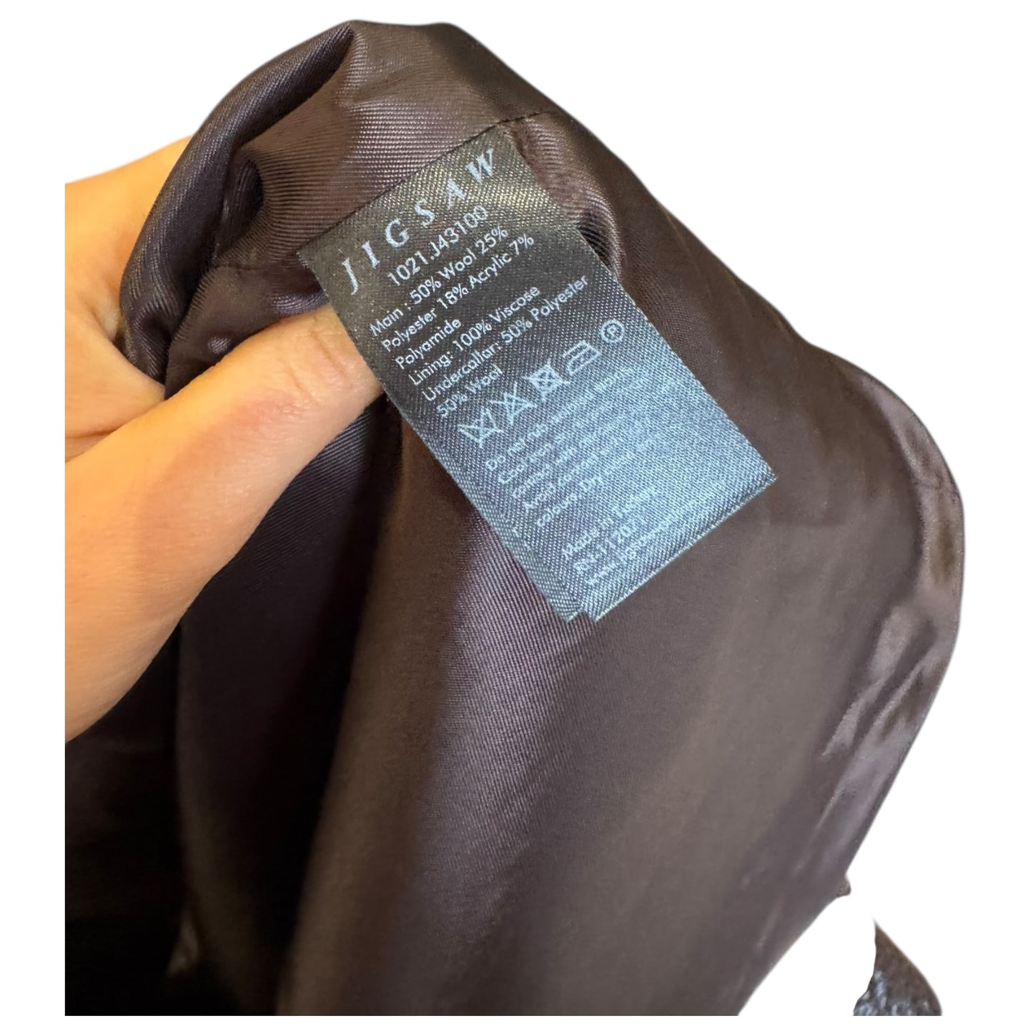 Jigsaw Blue Tweed City Coat - 12