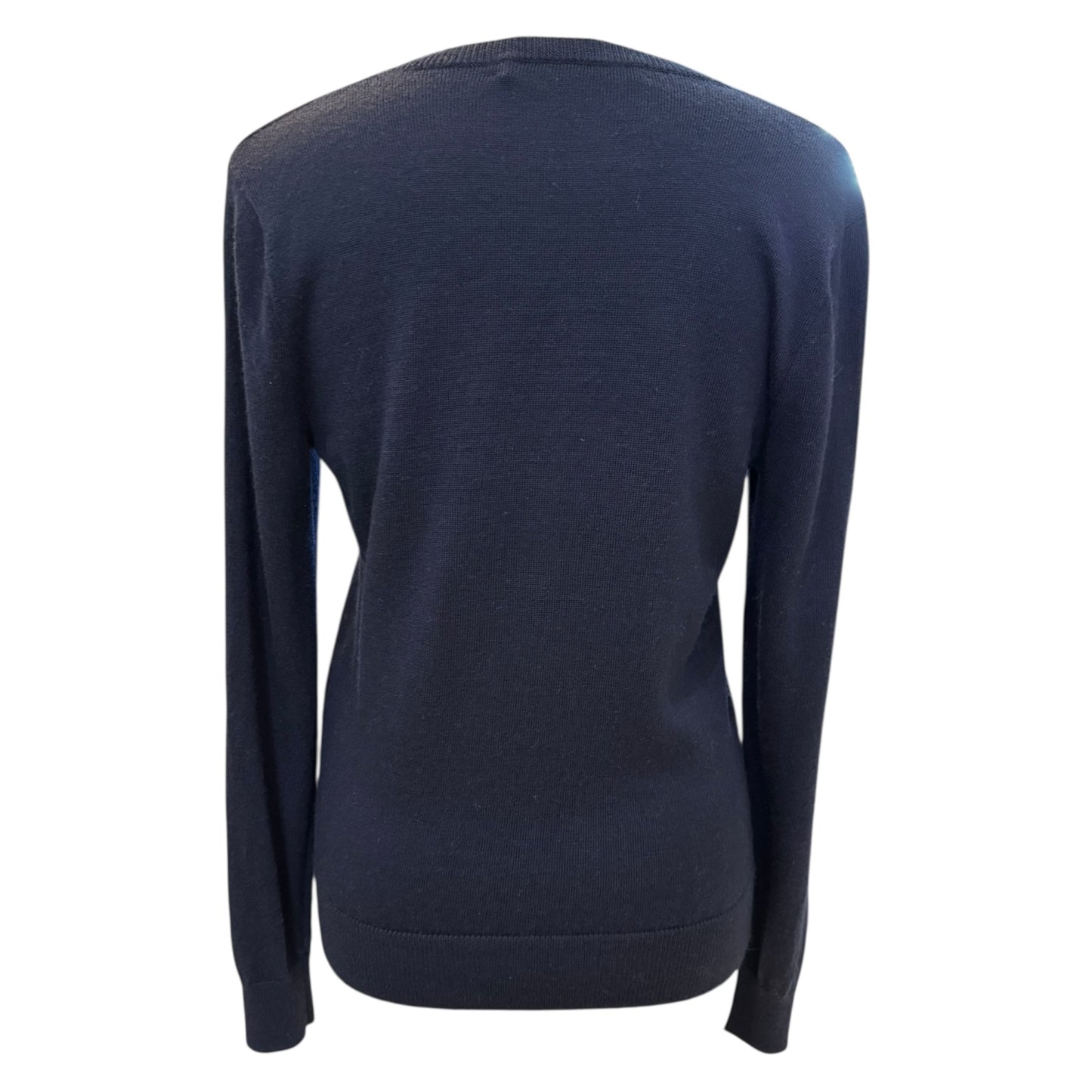 Ralph Lauren Navy V Neck Jumper  - 12