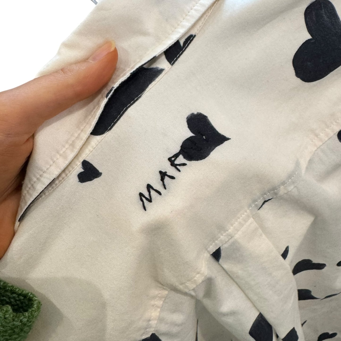 Marni Cream and Black Heart Blouse - 12