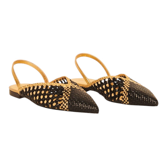 Sandro Black and Gold Woven Flats - 5 NEW