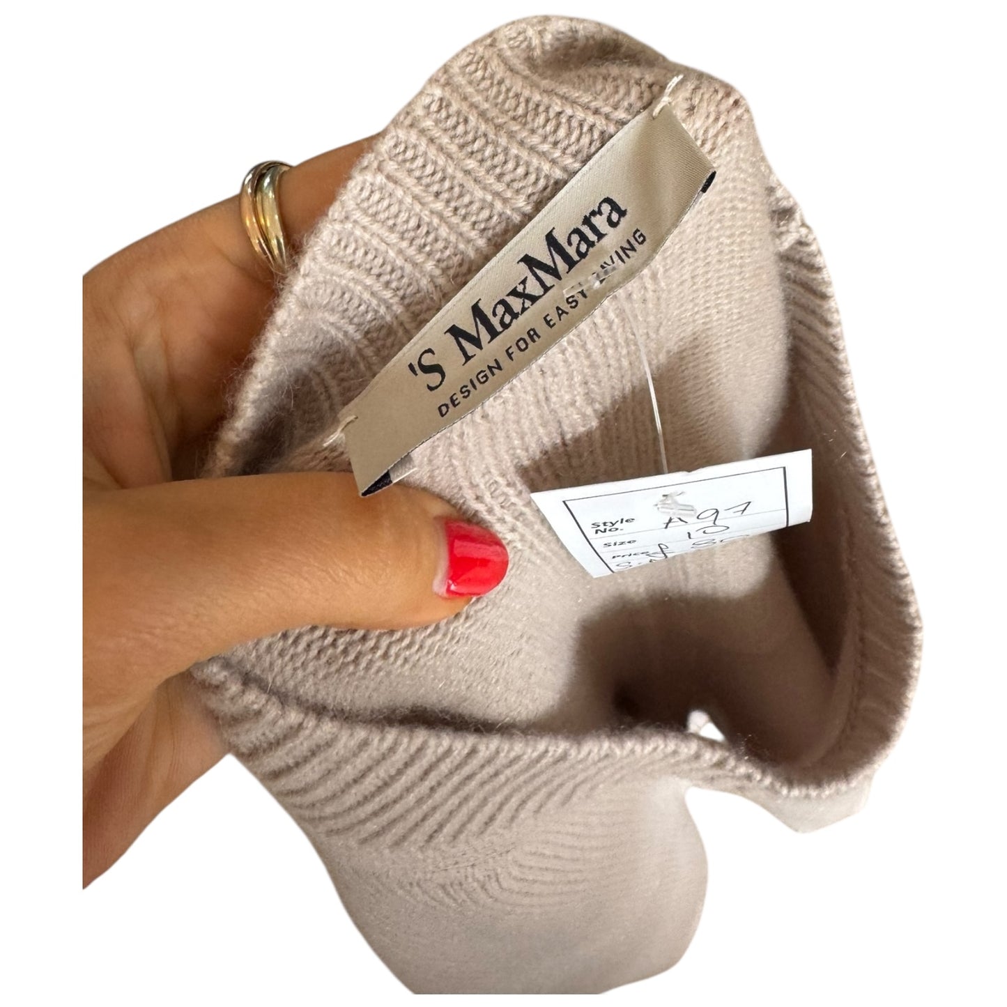 'S Max Mara Beige Wool and Cashmere Jumper - 10