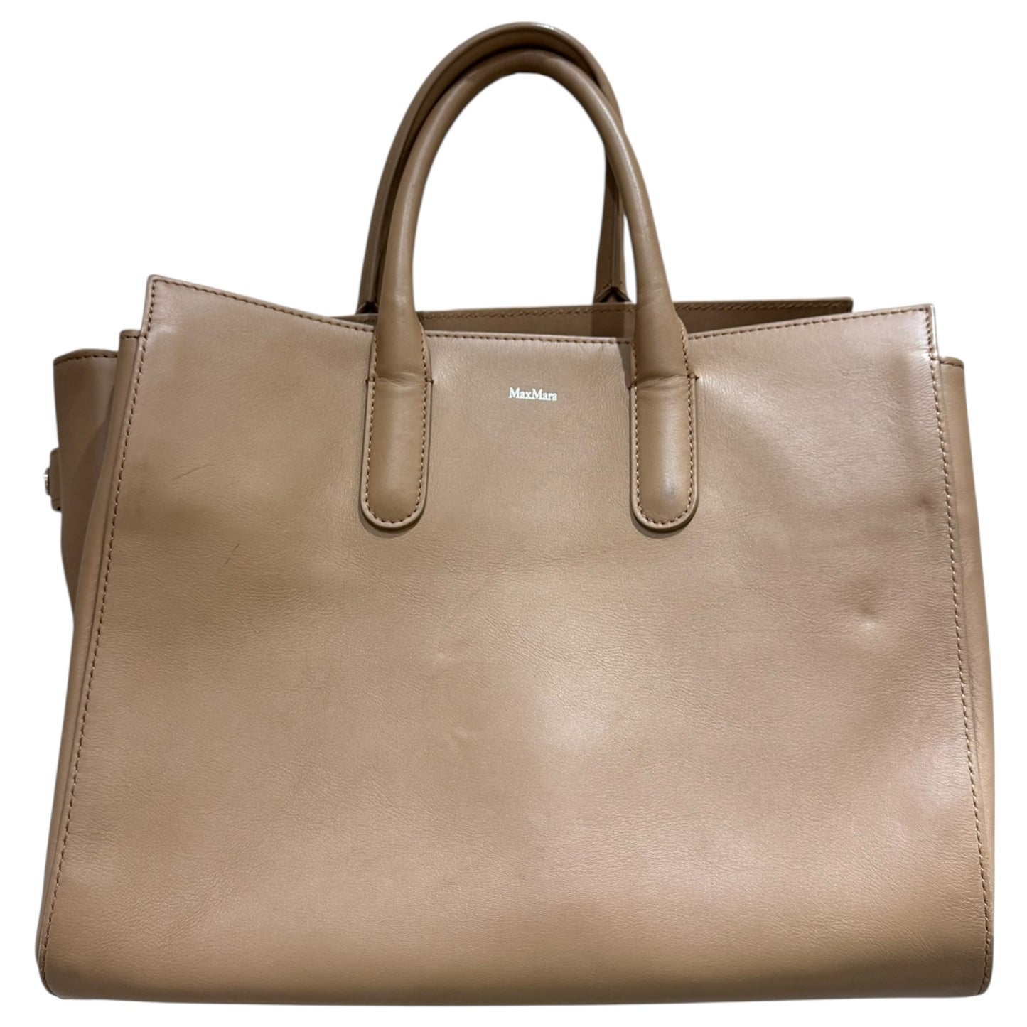 Max Mara Camel Leather Monopolis Bag