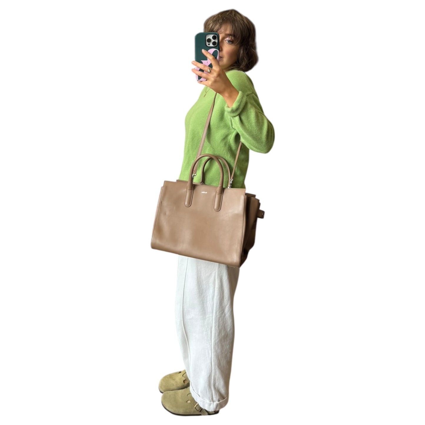 Max Mara Camel Leather Monopolis Bag