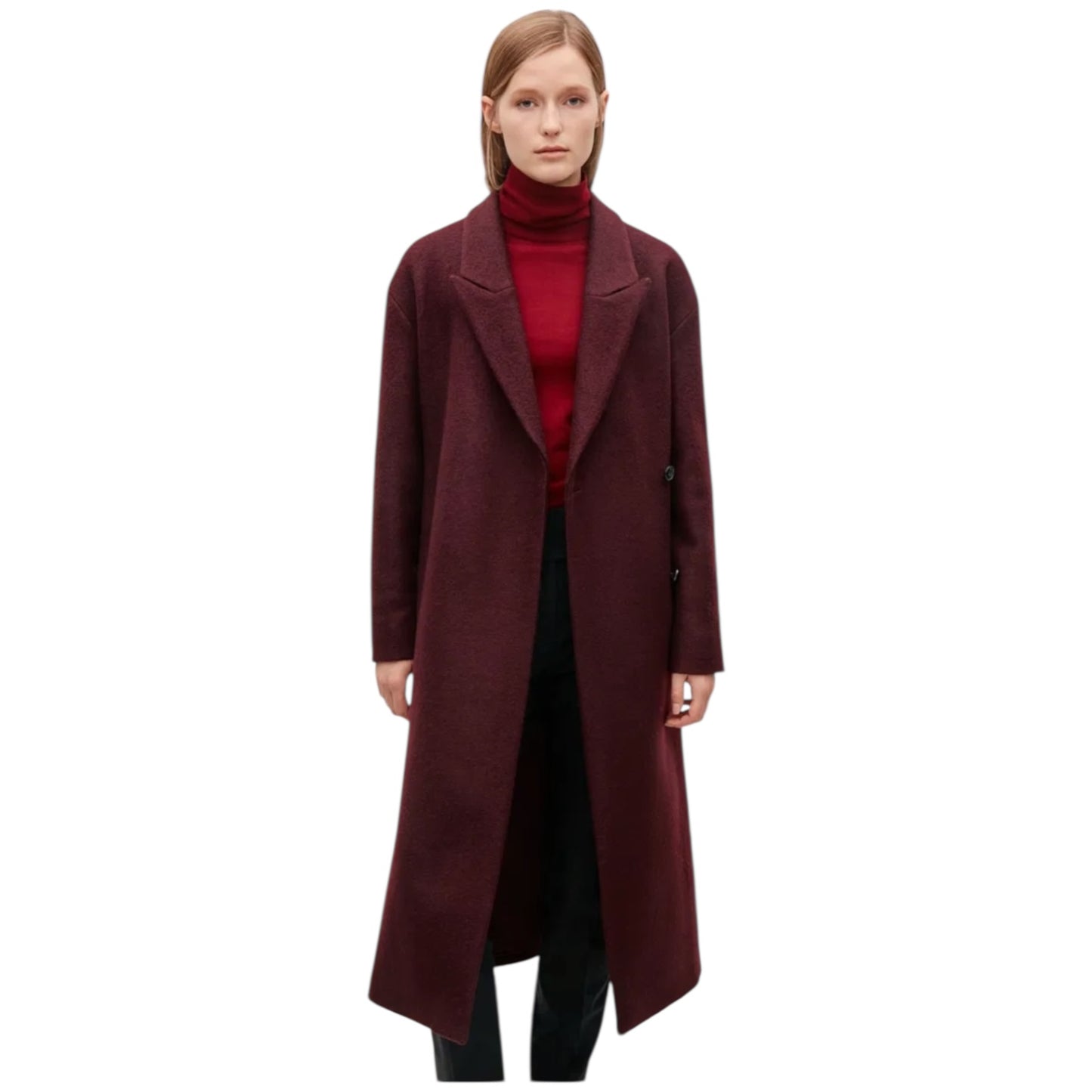 COS Maroon Wool Coat - 10