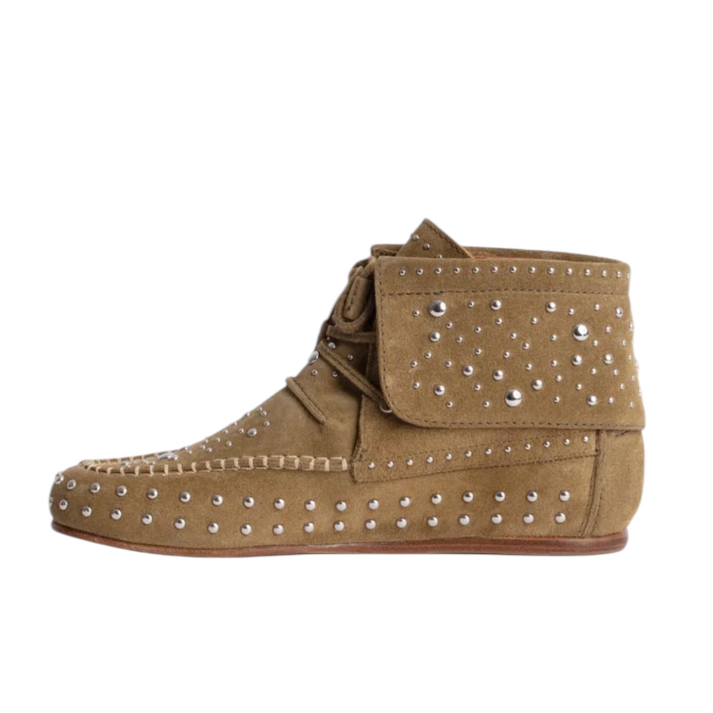 Zadig & Voltaire Studded Moccasin Ankle Boots - 6