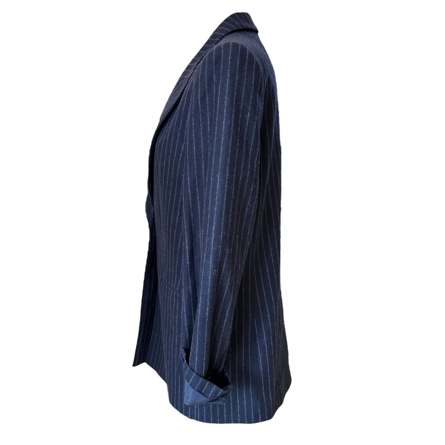 & Other Stories Navy Pinstripe Blazer - 10