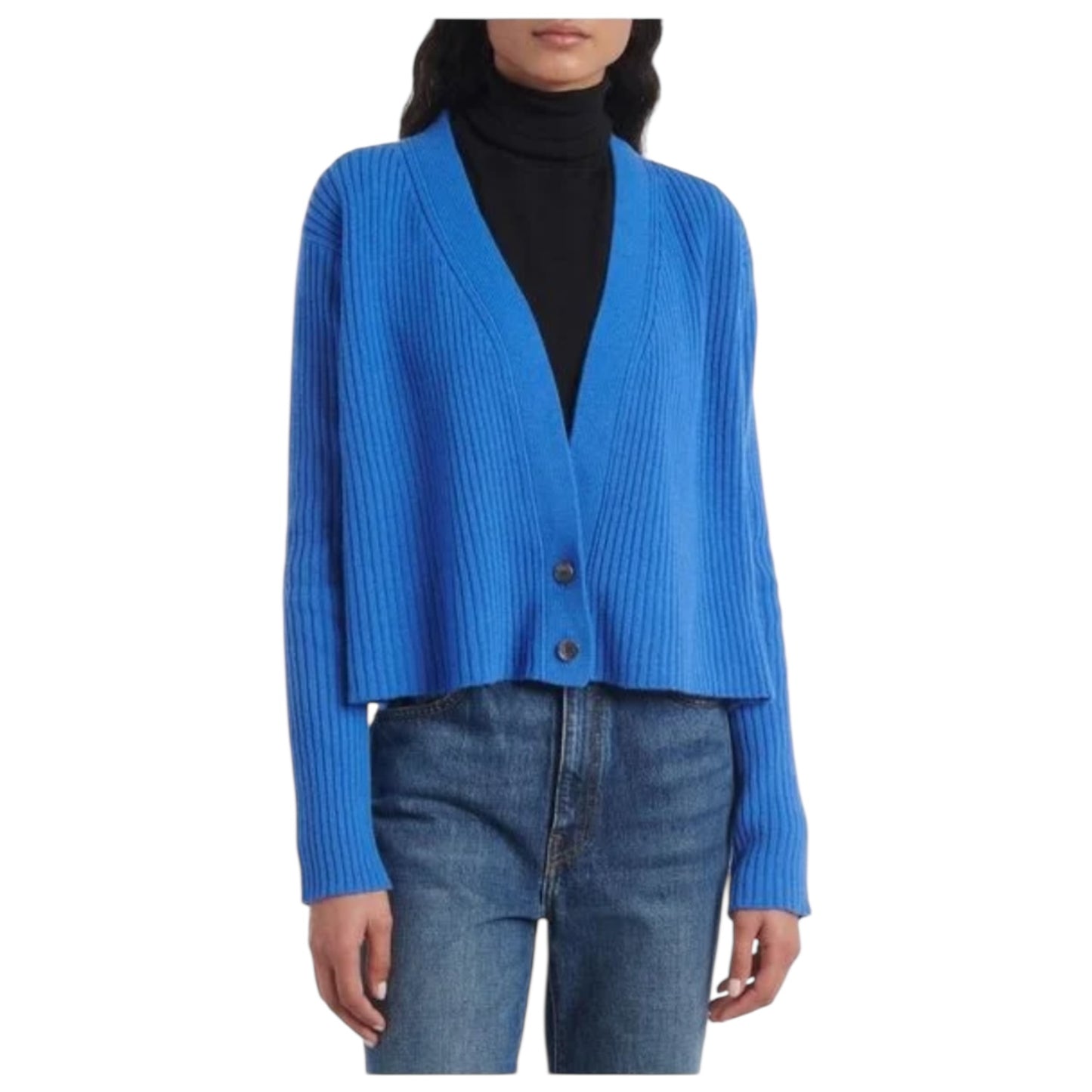Victoria Beckham Wrap Cardigan in Blue - 8/10