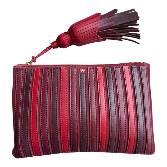 Anya Hindmarch Red and Burgundy Clutch