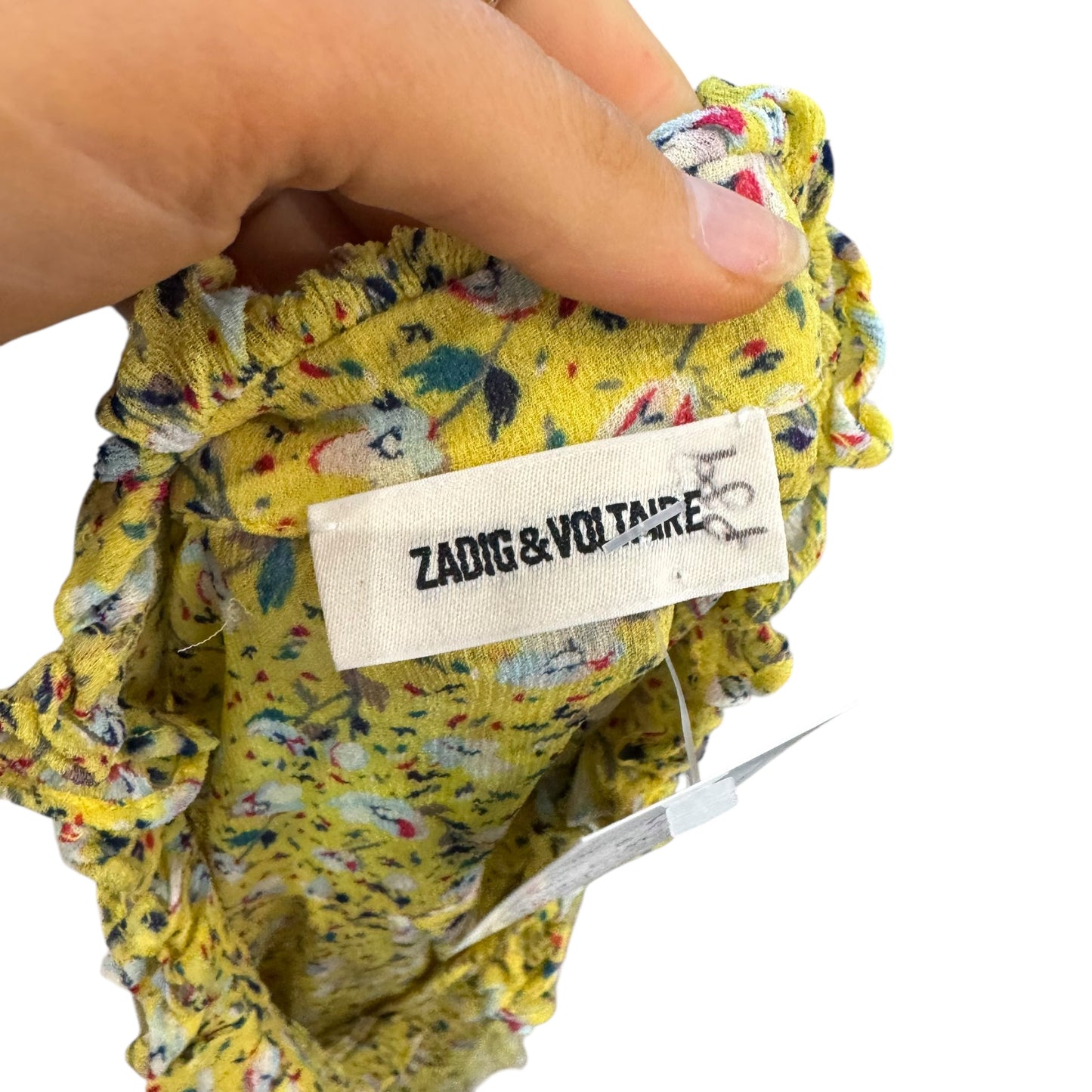 Zadig & Voltaire Yellow Floral Tiered Dress - Size 8/10