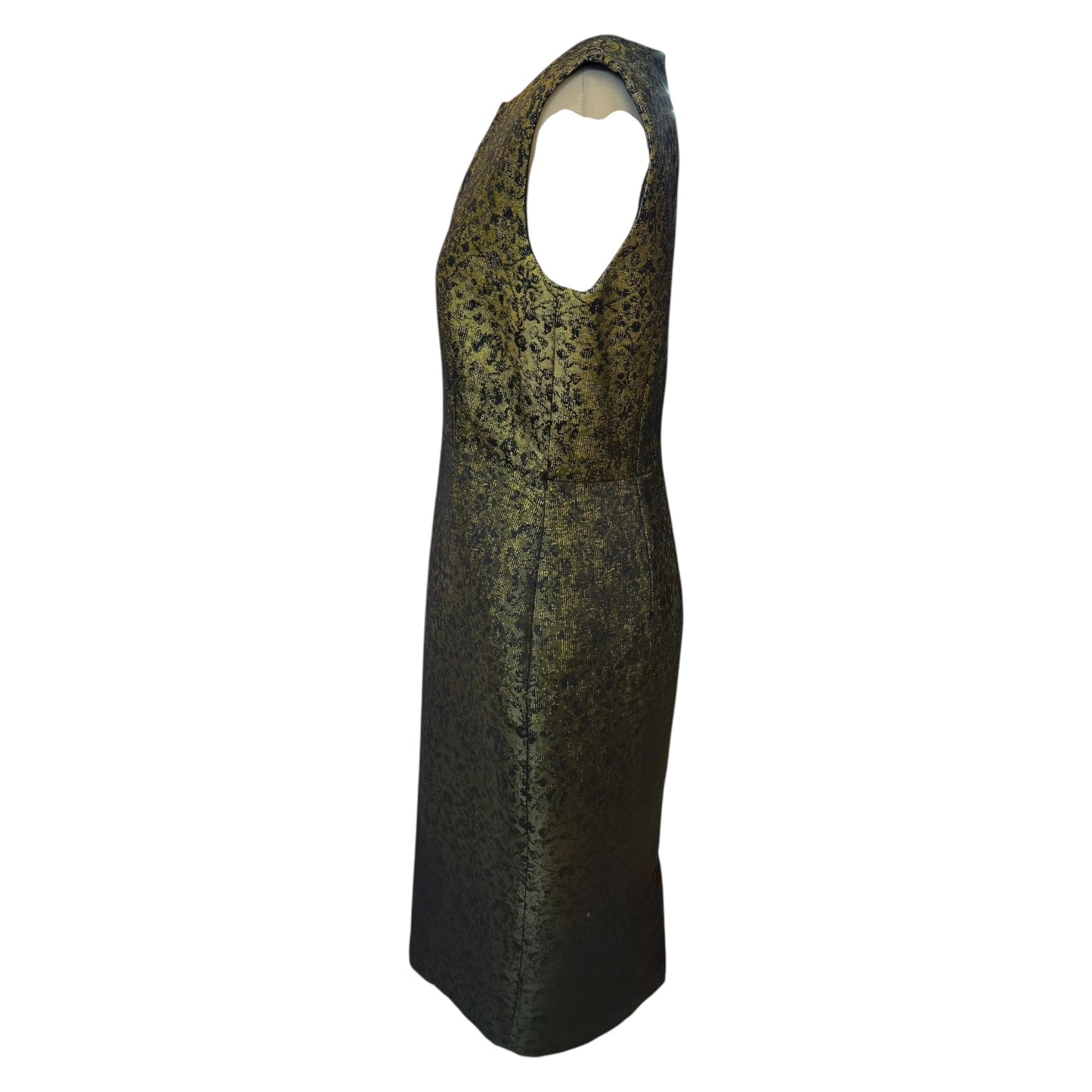 Max Mara Black and Yellow Pencil Dress - 12