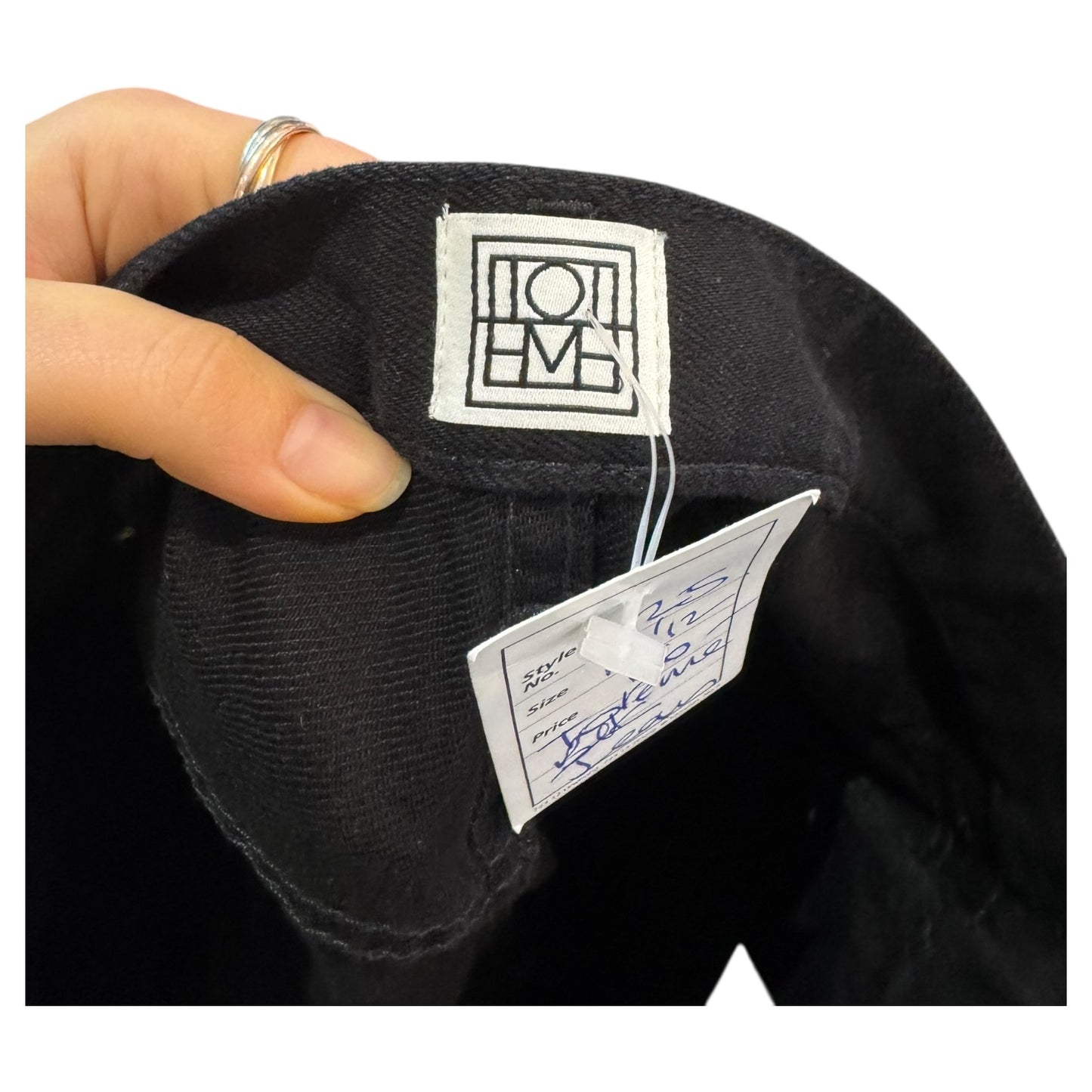 Toteme Black High Rise Straight Leg Jeans - 10/12