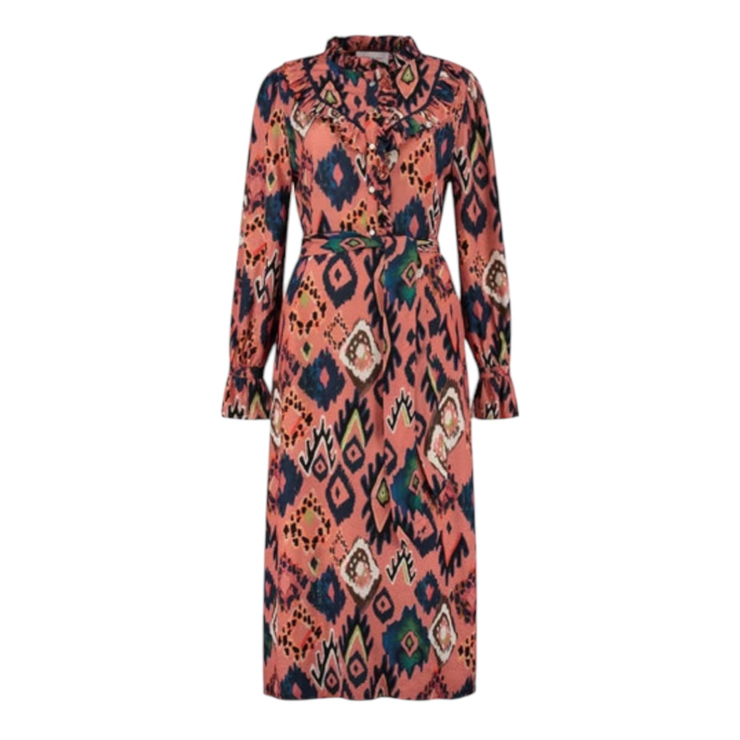 POM Amsterdam Terracotta Pattern Dress - 12