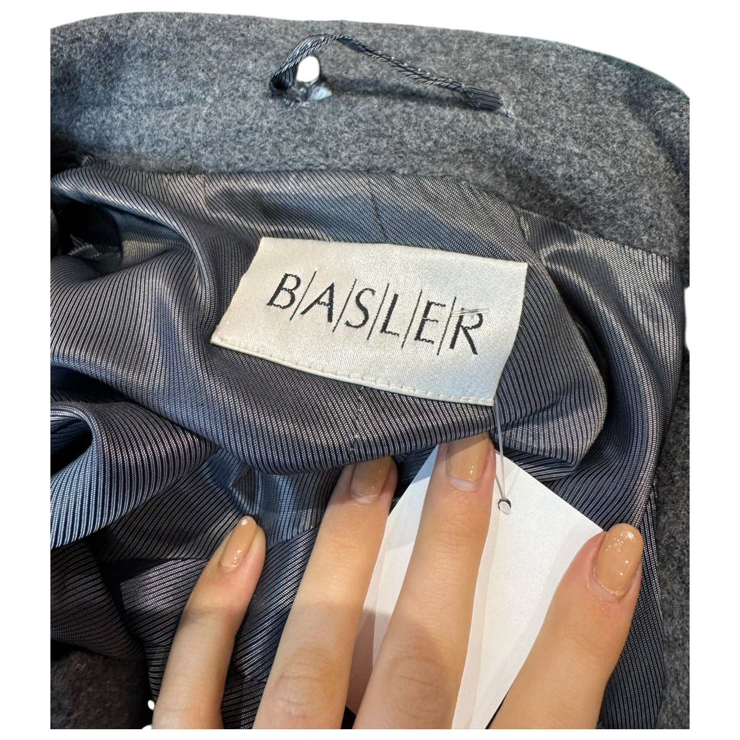 Basler Grey Angora and Wool Coat - 10