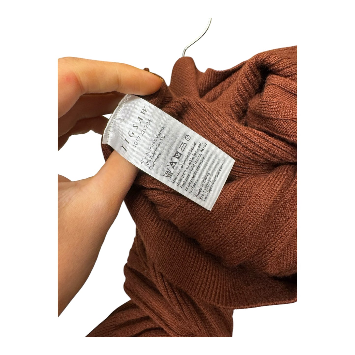 Jigsaw Cinnamon Brown Turtleneck Jumper - 8