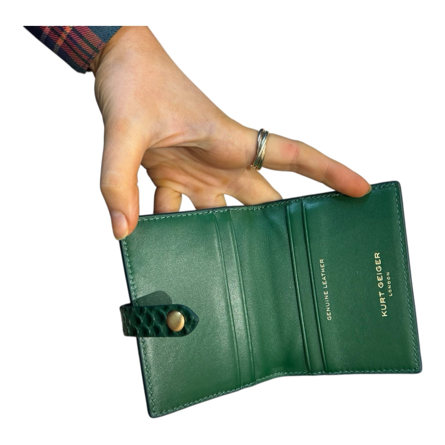 Kurt Geiger Green Brixton Card Holder - NEW