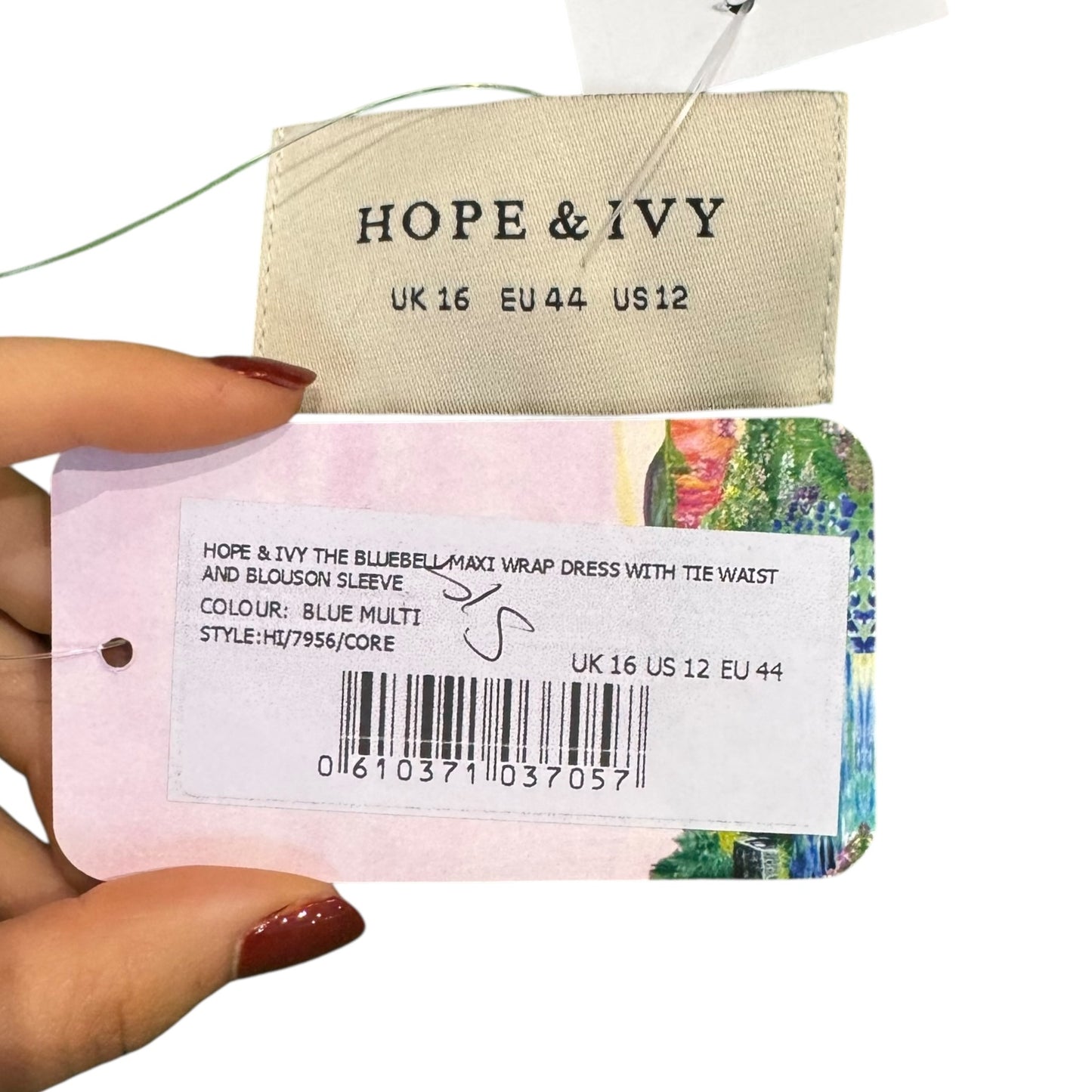 Hope & Ivy 'The Bluebell' Maxi Wrap Dress - 12 - NEW