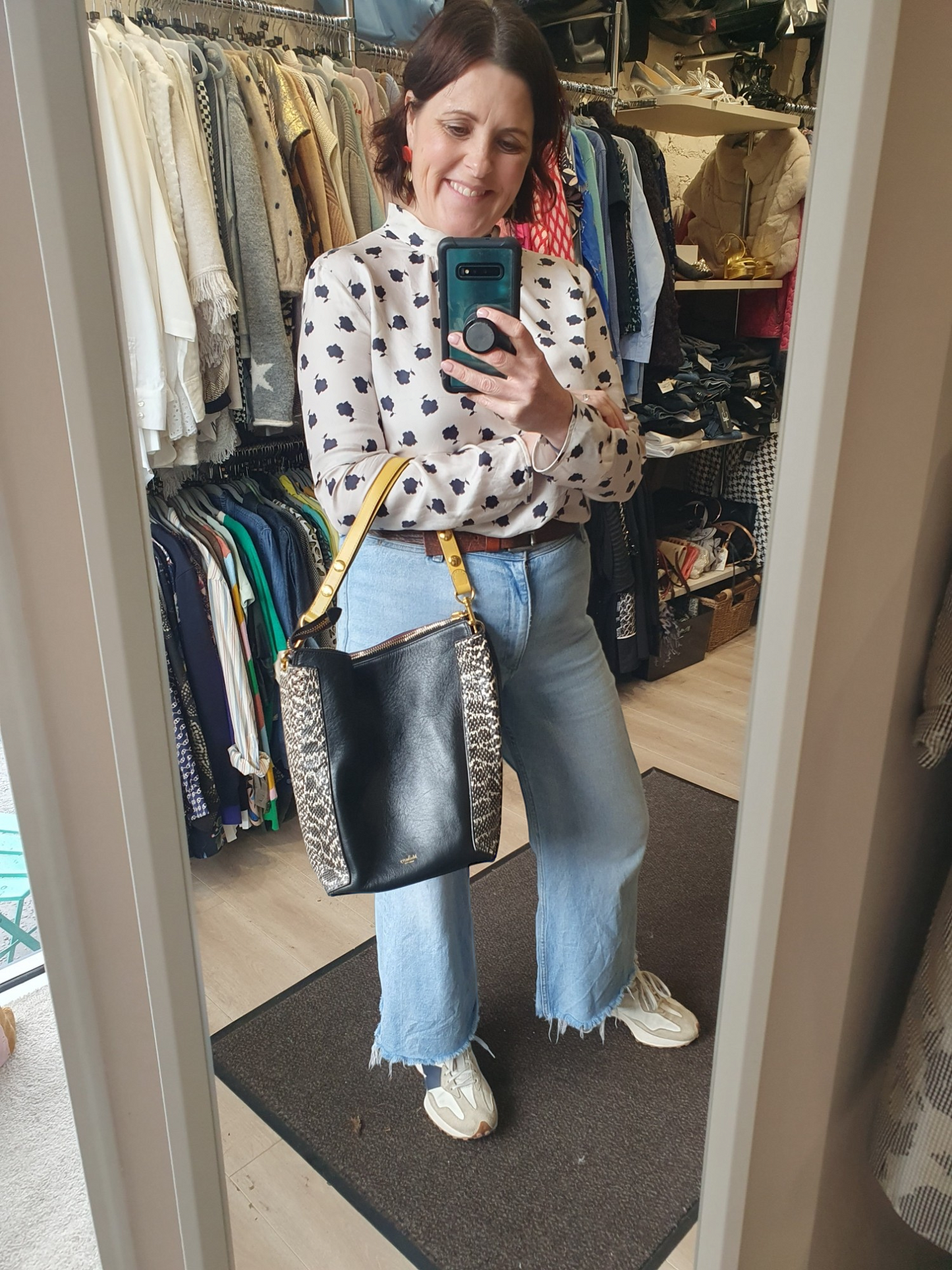 Mulberry Camden Tote Bag, in Oxblood and black