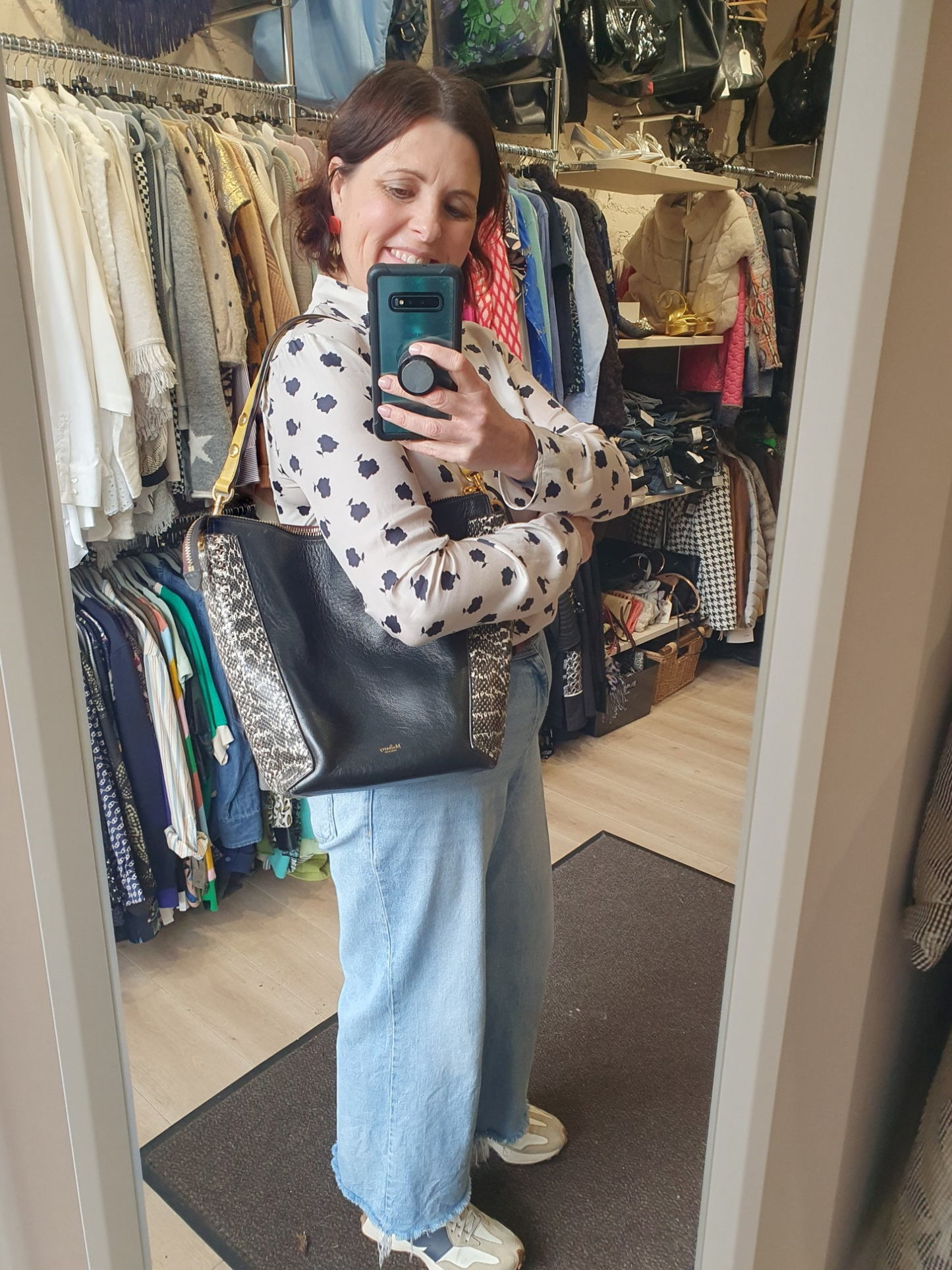 Mulberry Camden Tote Bag, in Oxblood and black