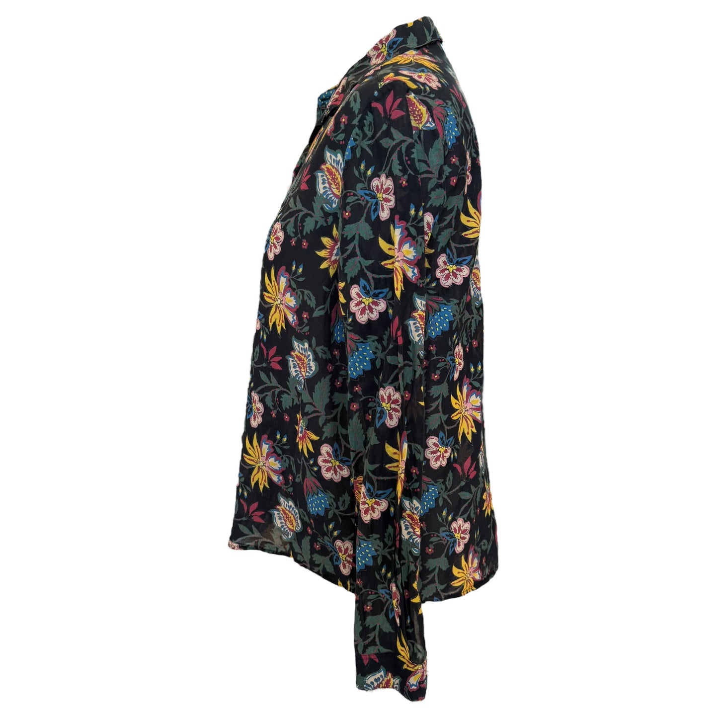 Sézane Black Floral Shirt - Size 8/10