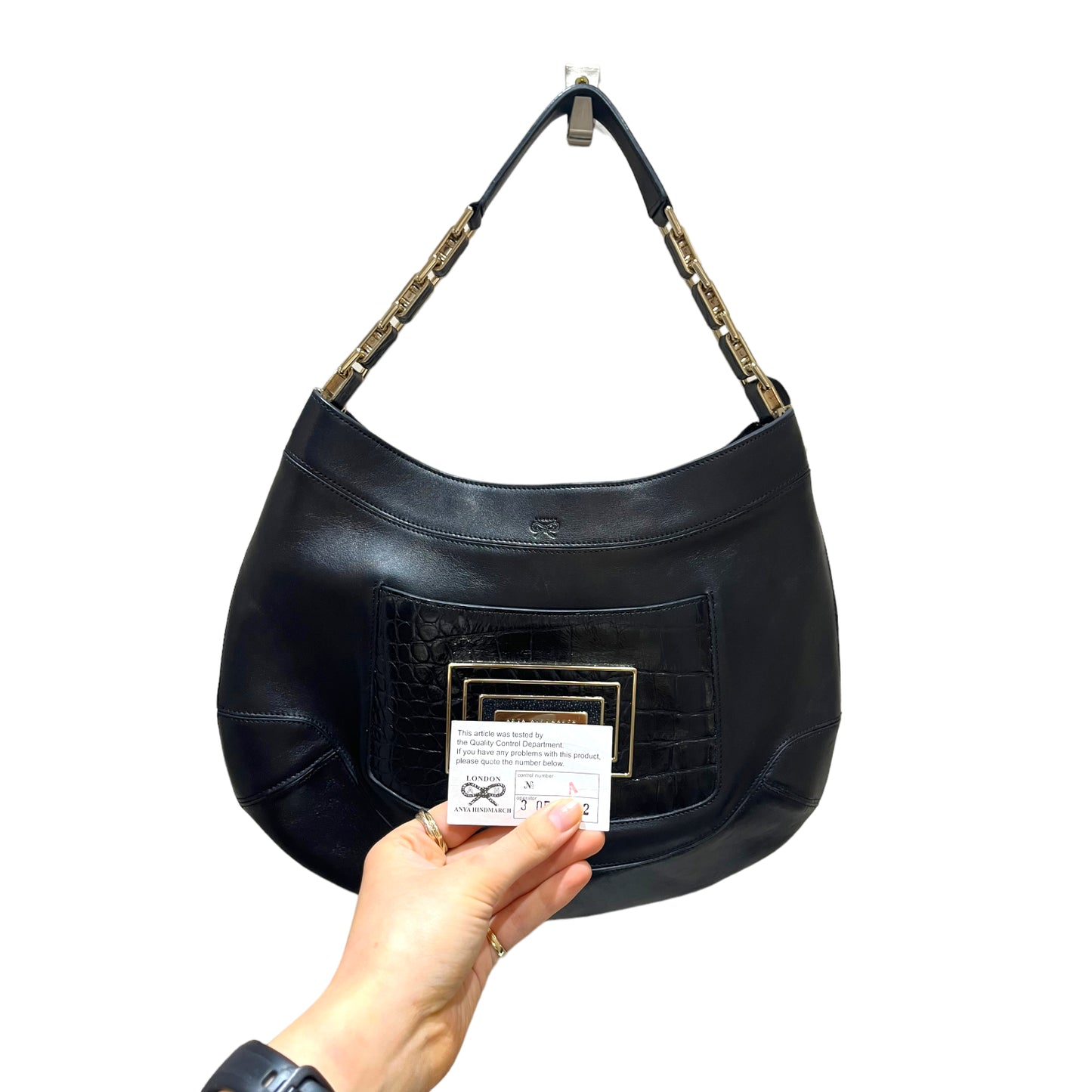 Anya Hindmarch Black Hobo Bag