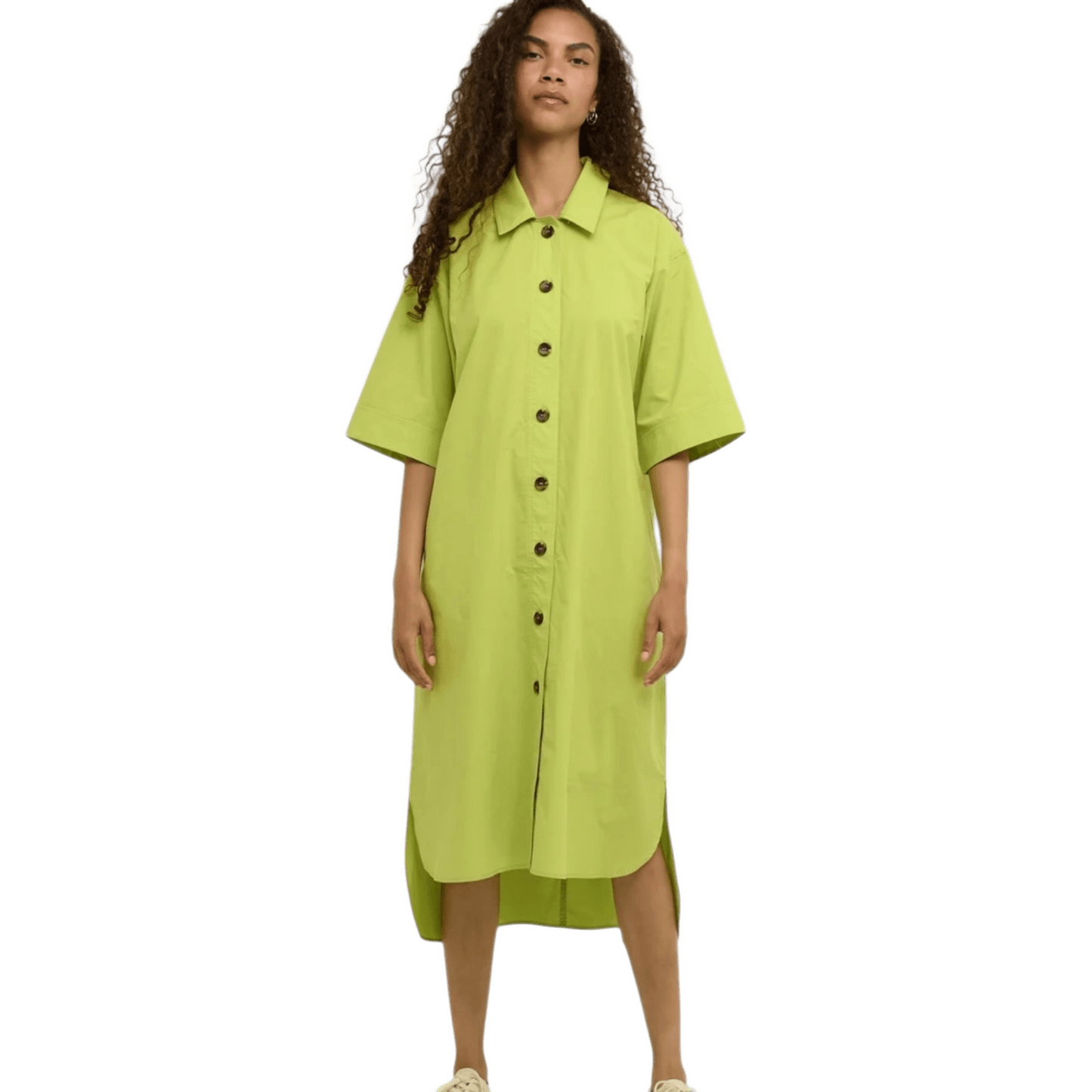 Karen by Simonsen Lime Green Womens Shirt Dress - Size EU 34 / UK 8