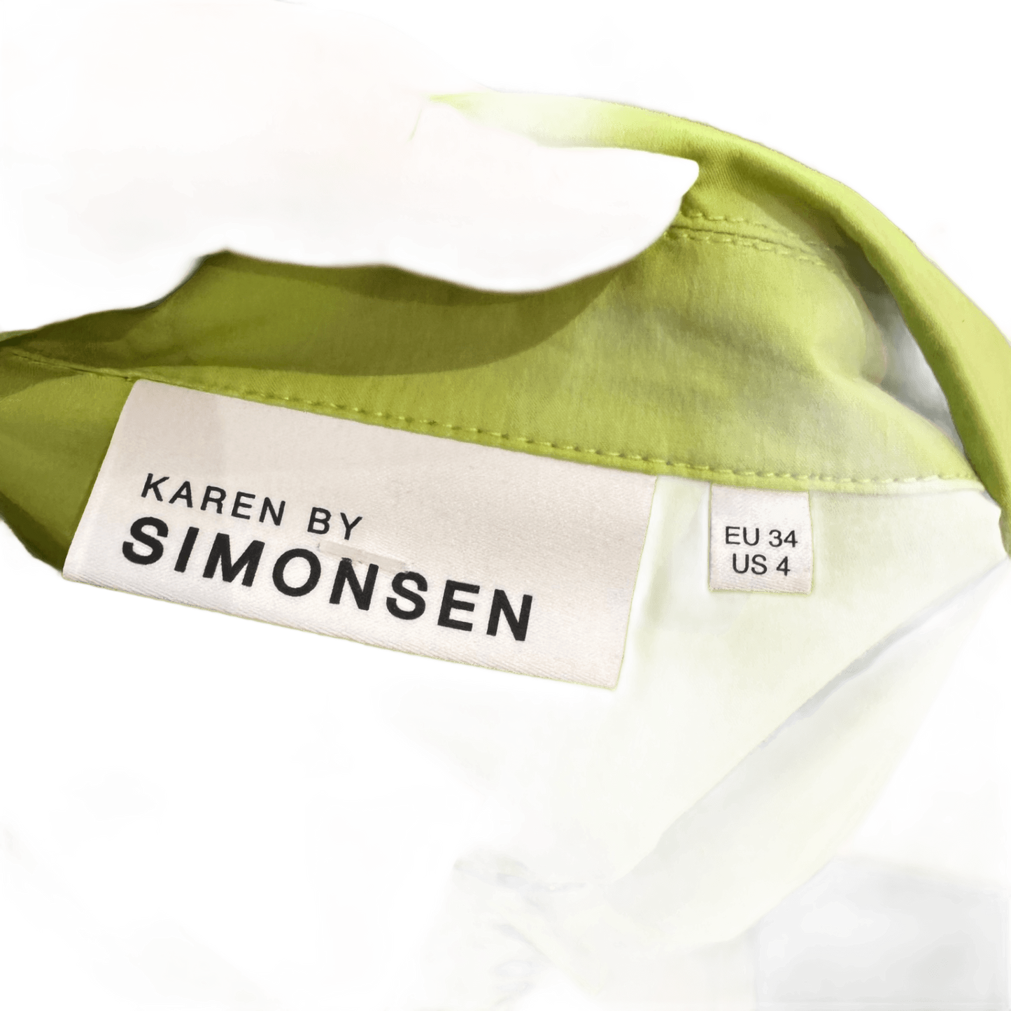 Karen by Simonsen Lime Green Womens Shirt Dress - Size EU 34 / UK 8