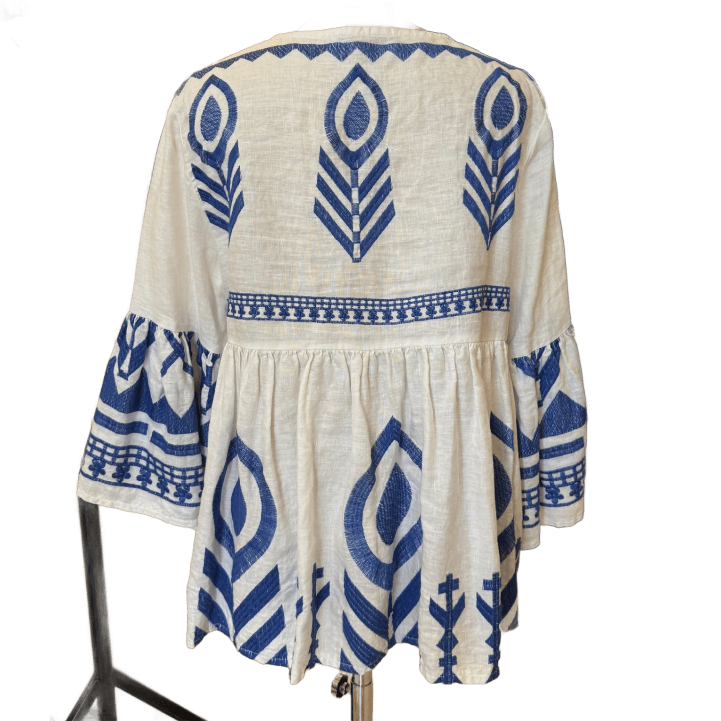 Greek Archaic Kori Blue Top - UK 10