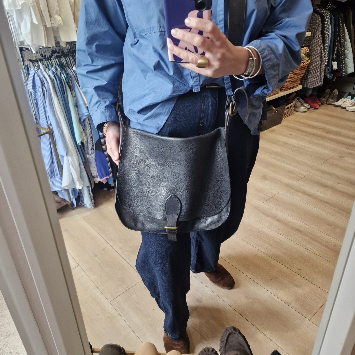 Mulberry Messenger Bag, Black