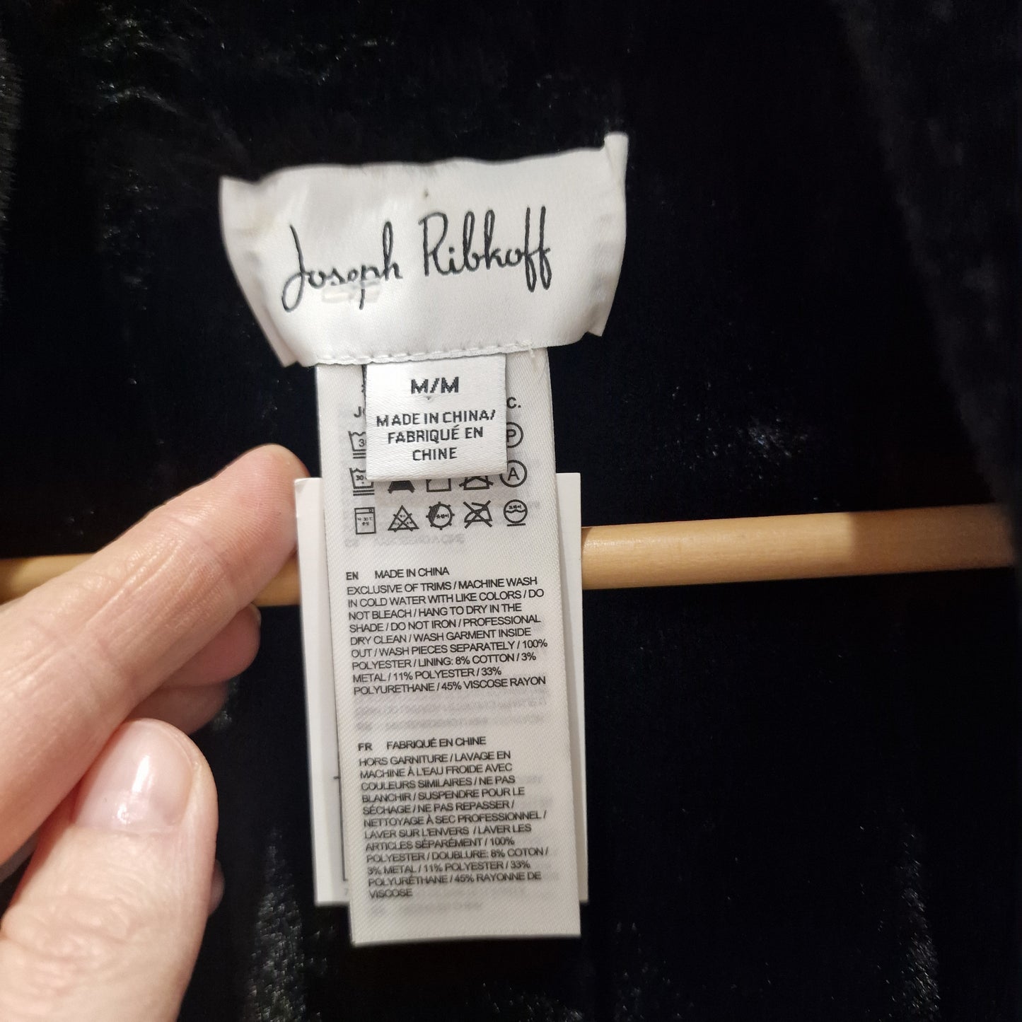 Joseph Ribkoff Black Reversible Faux Fur Coat - M