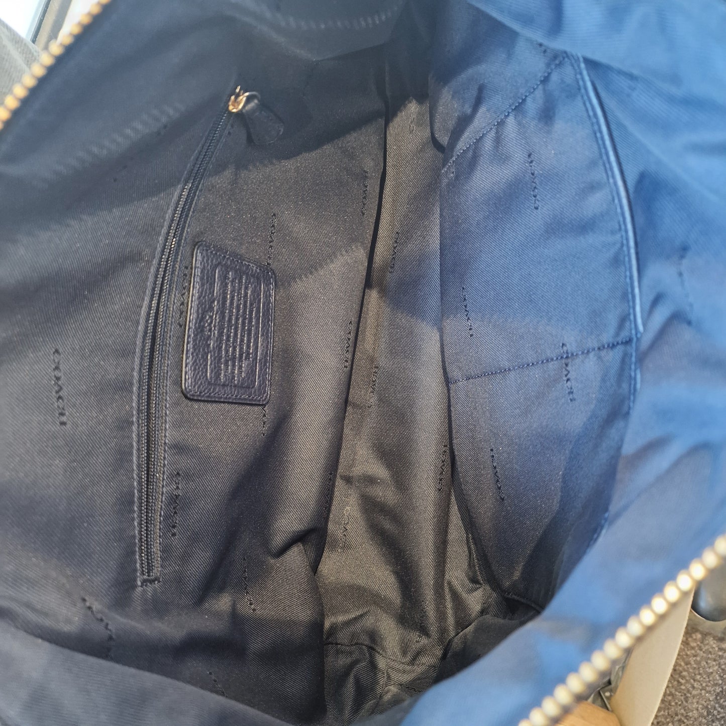 Coach Navy Leather Bag