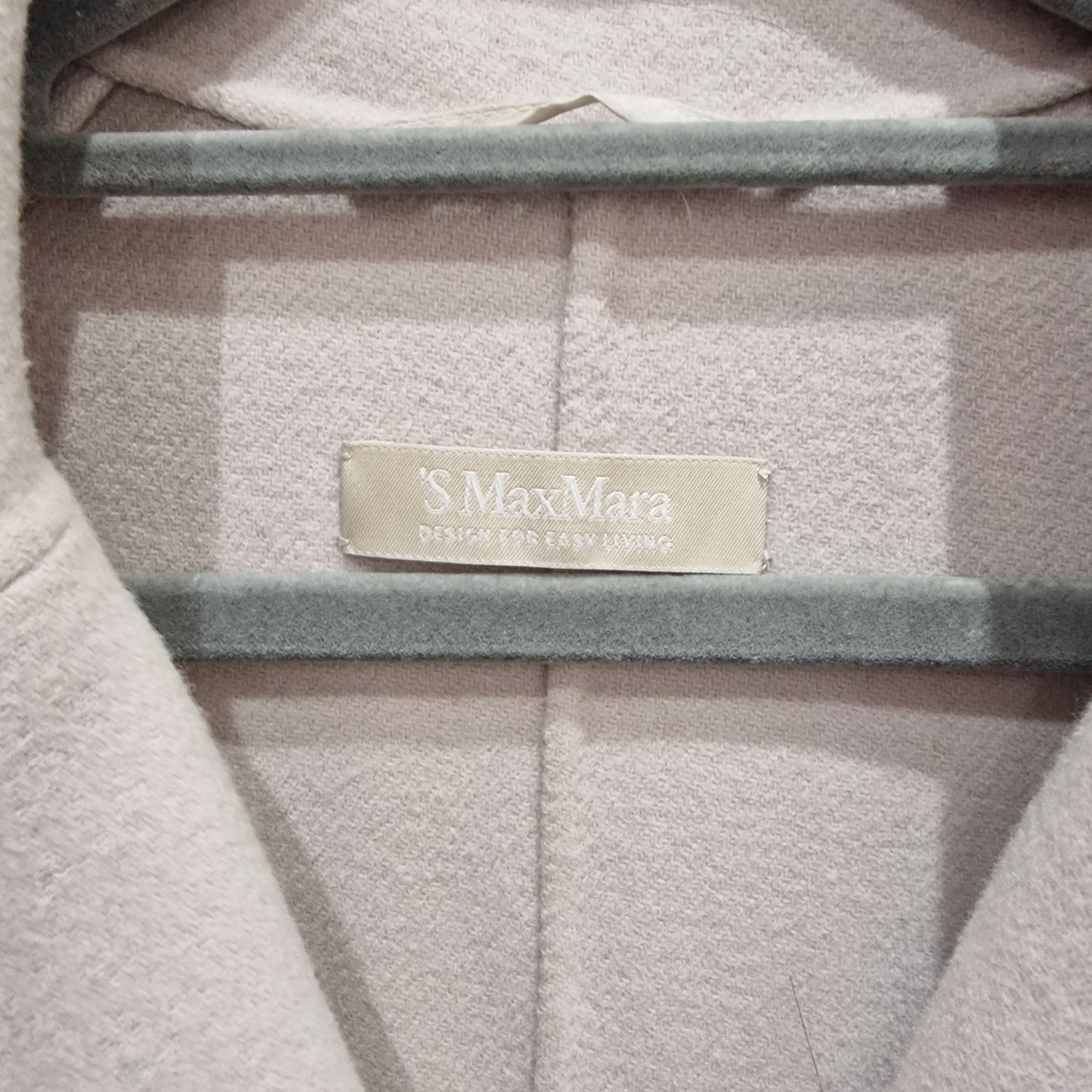 'S MaxMara Custodi Nude Wool Coat - 12