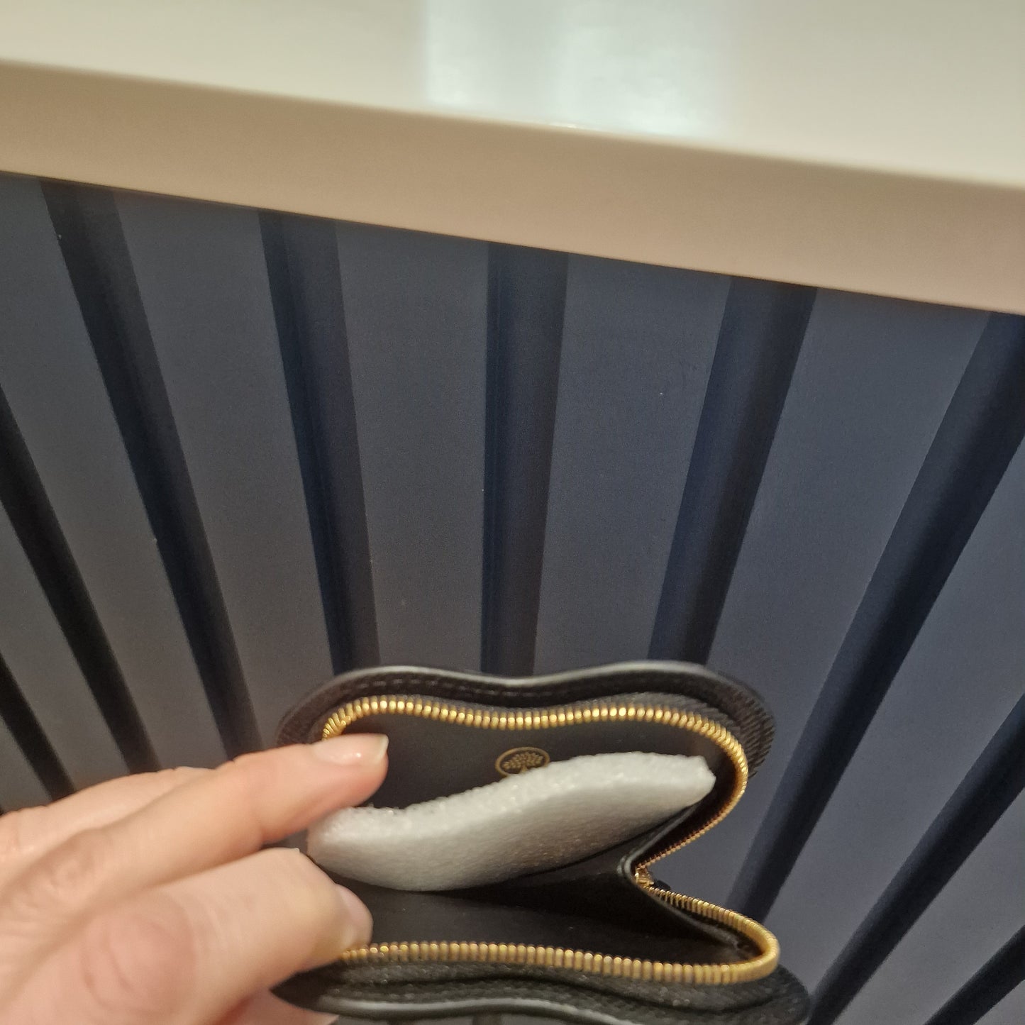 Mulberry Black Heart Coin Purse