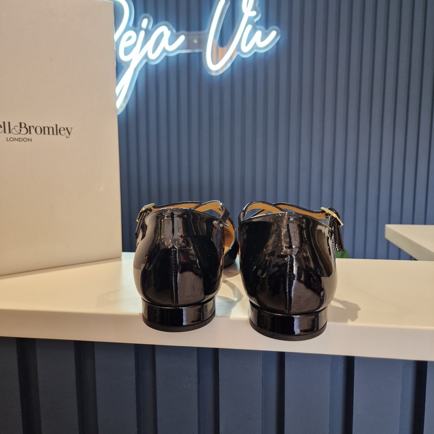 Russell and Bromley Black Patent Shoes 7