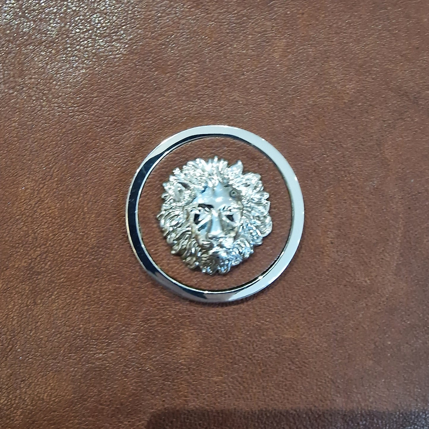 Versus Versace Chestnut Brown Leather Pouch